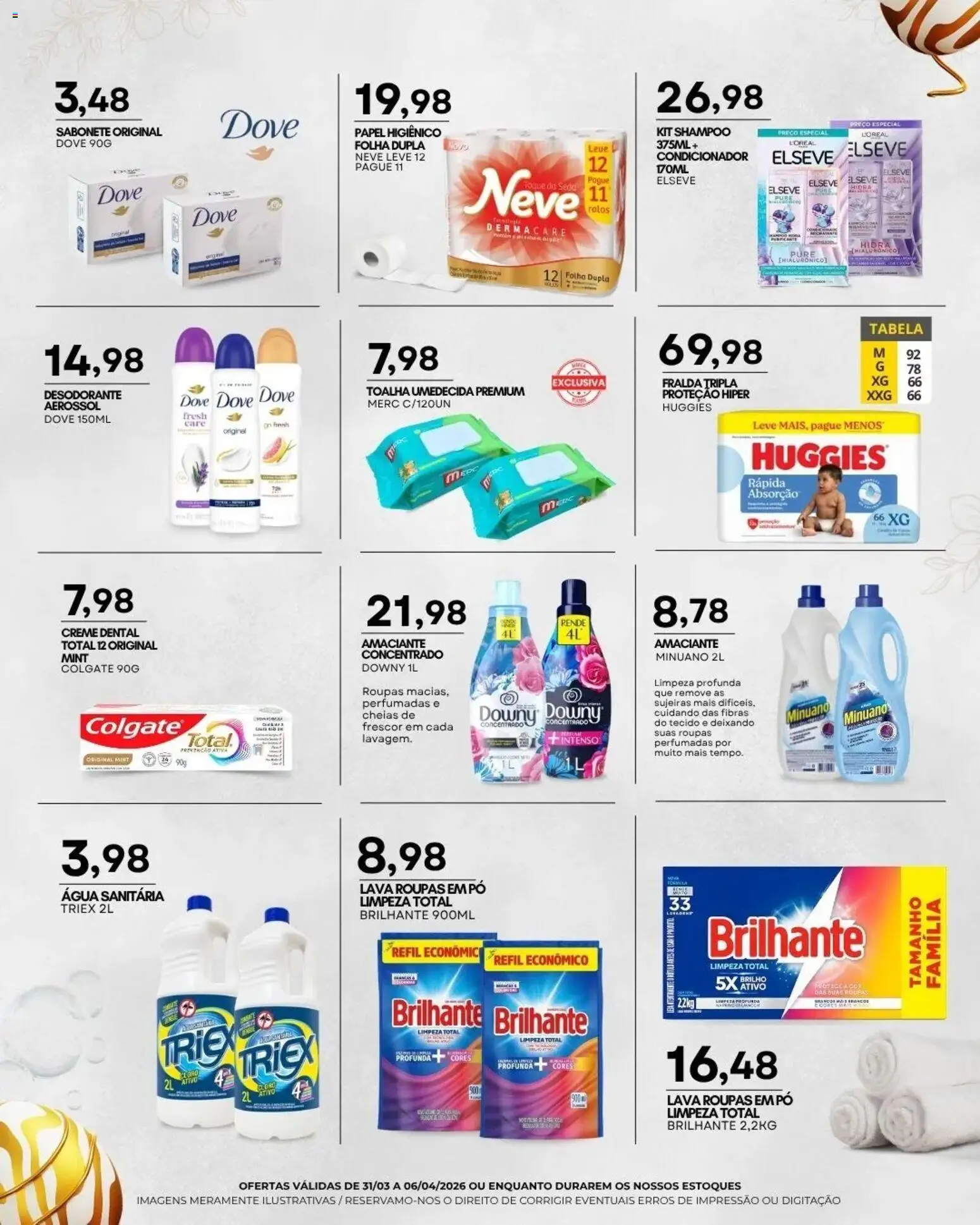 Mercadão Atacadista Folheto - válido de 31.03.2026 | Página: 11 | Produtos: Condicionador, Tecido, Amaciante, Água sanitária