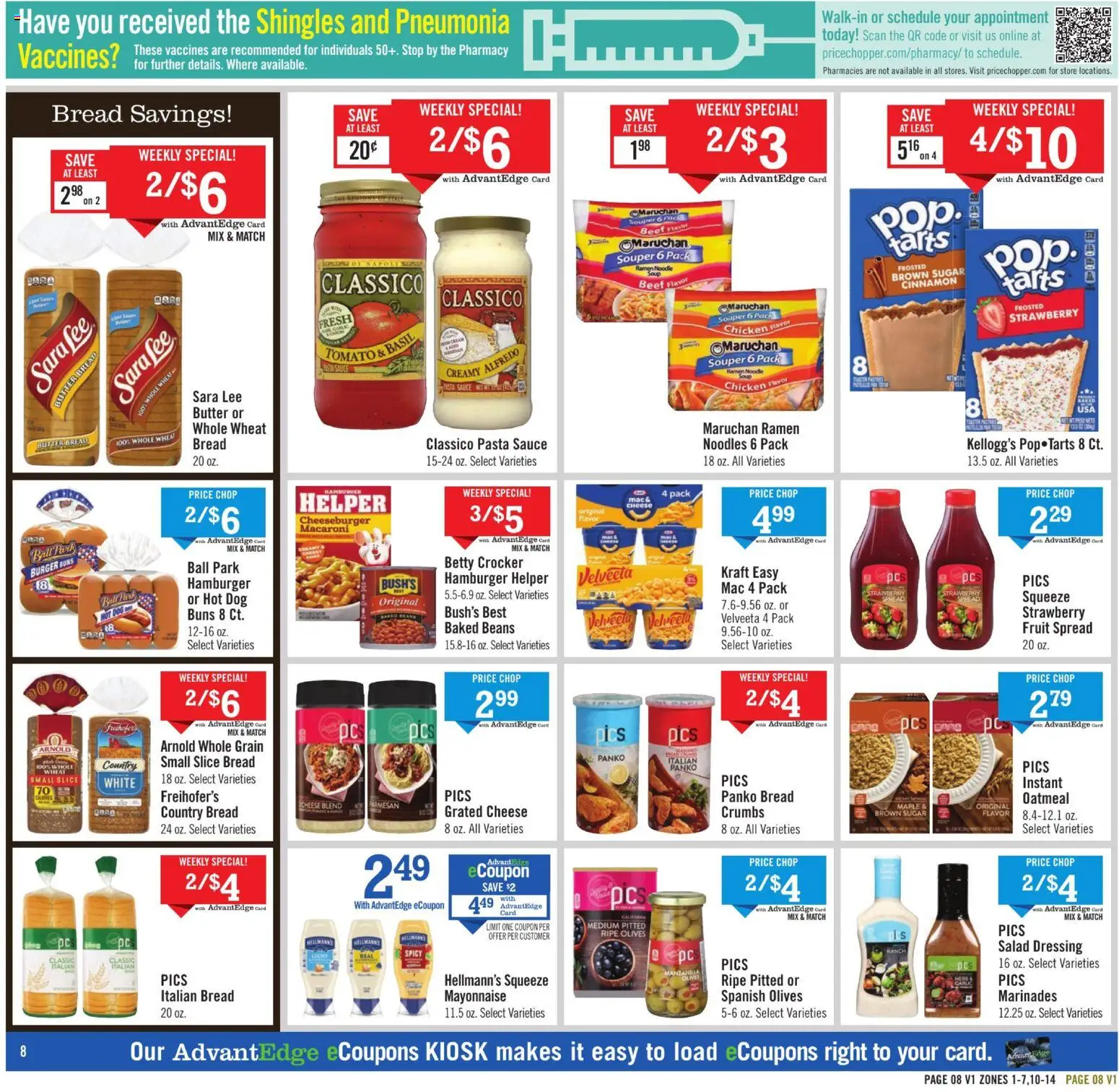 Price Chopper - Weekly Ad - valid from 19.04.2026 | Page: 8 | Products: Cheese, Noodles, Pasta, Sugar