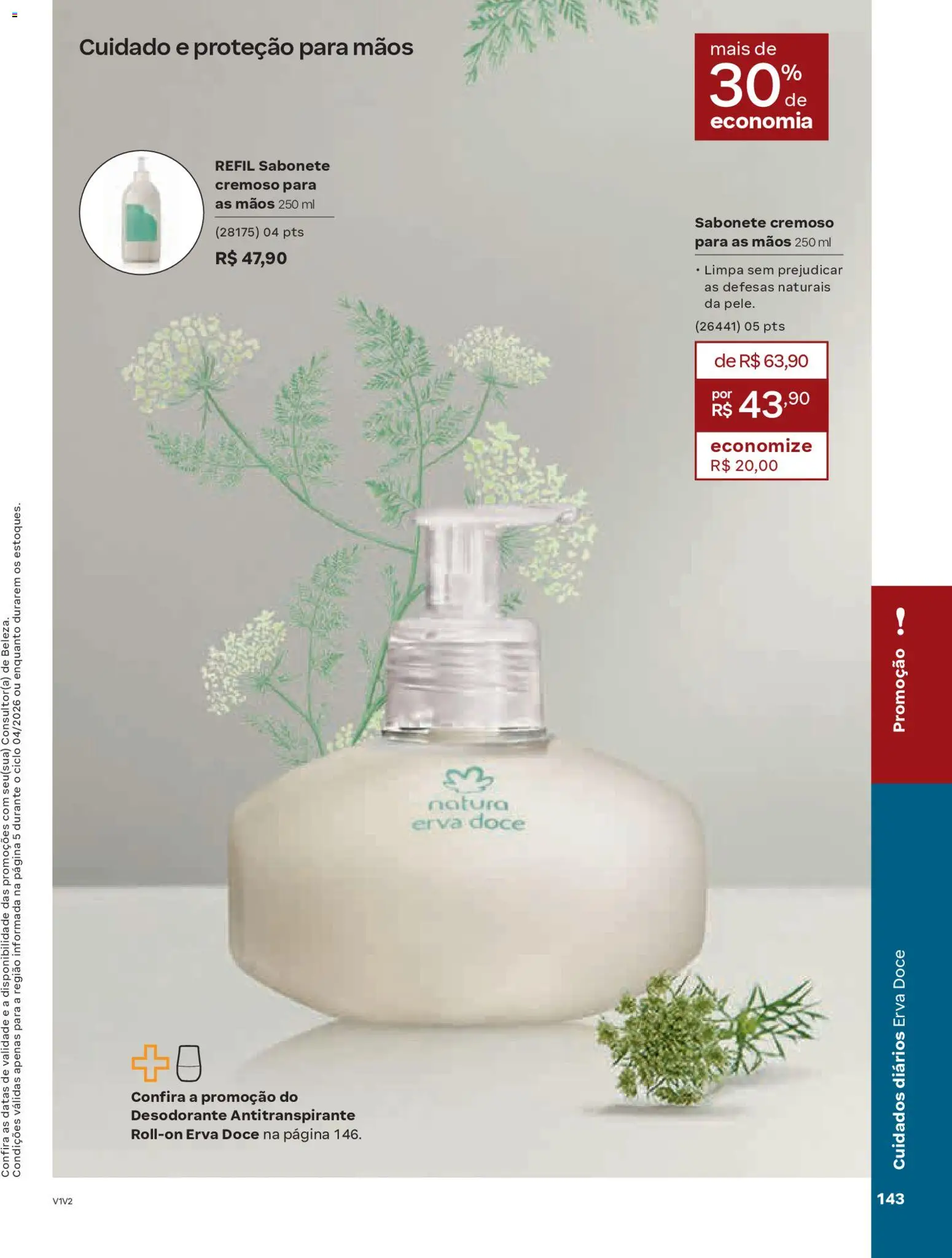 Natura Folheto - válido de 19.02.2026 | Página: 143 | Produtos: Desodorante, Sabonete