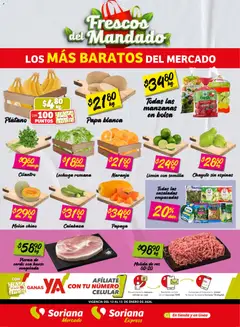 Vista previa de Soriana - Frescos del Mandado Mercado: Ags, Nay, Jal, Qro, Col, Mich, Gto, Hgo, Tlax, Mor, Pue, Gro, Oax, Edo. de Mex, CDMX, Zac y, nuevo folleto de la tienda, válido en México a partir del 13.01.2026