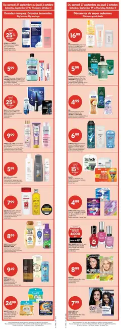 Preview of Pharmaprix weekly flyer / circulaire from shop Pharmaprix valid from 27.09.2025