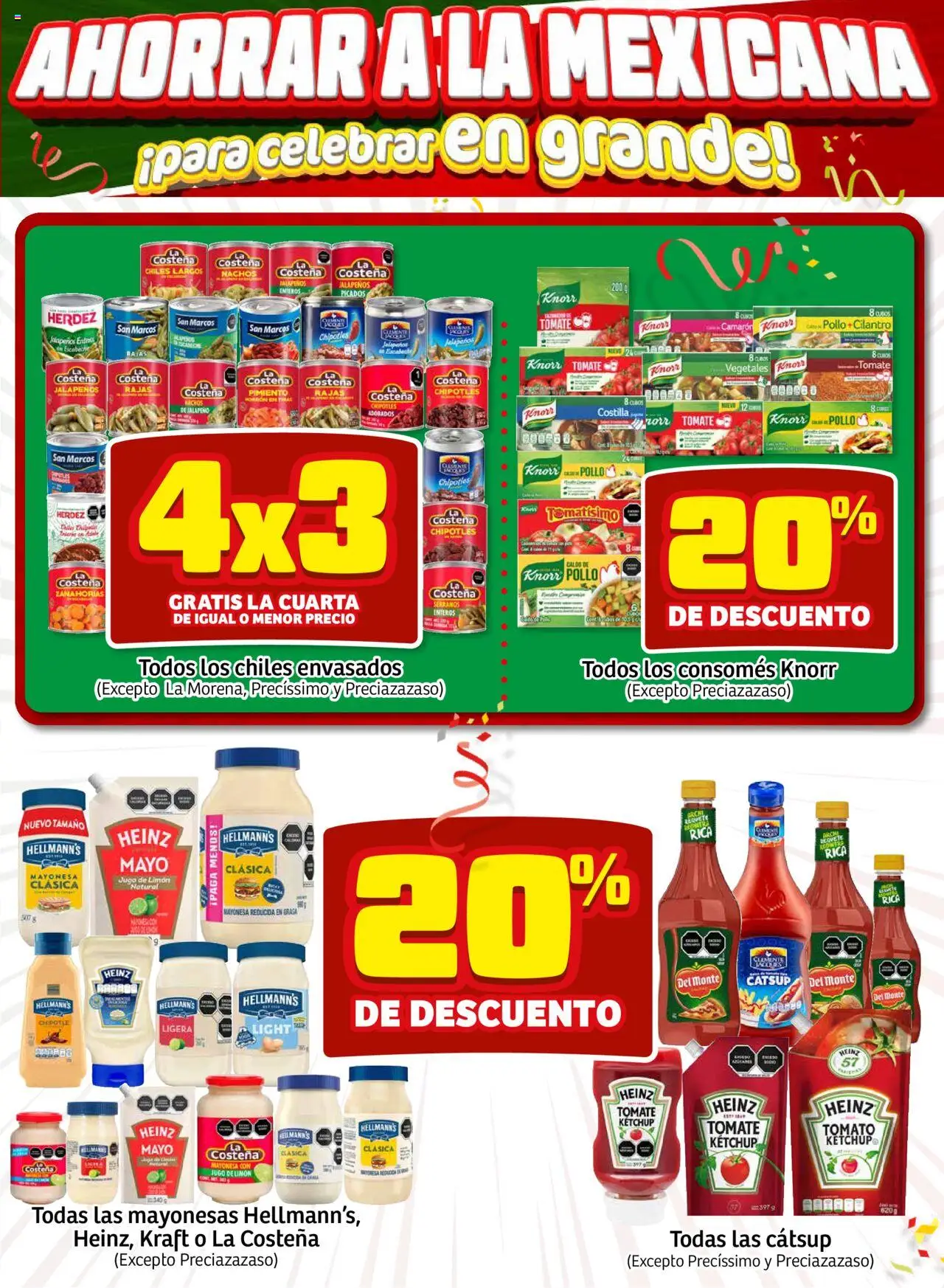 Nuevas ofertas de Soriana válidas en toda la República Mexicana desde el 10.09.2025. ¡Encuentra las mejores ofertas en Soriana - Ahorrar a la mexicana Mercado Nacional! | Página: 5 | Productos: Pollo, Tomate, Pimiento, Catsup