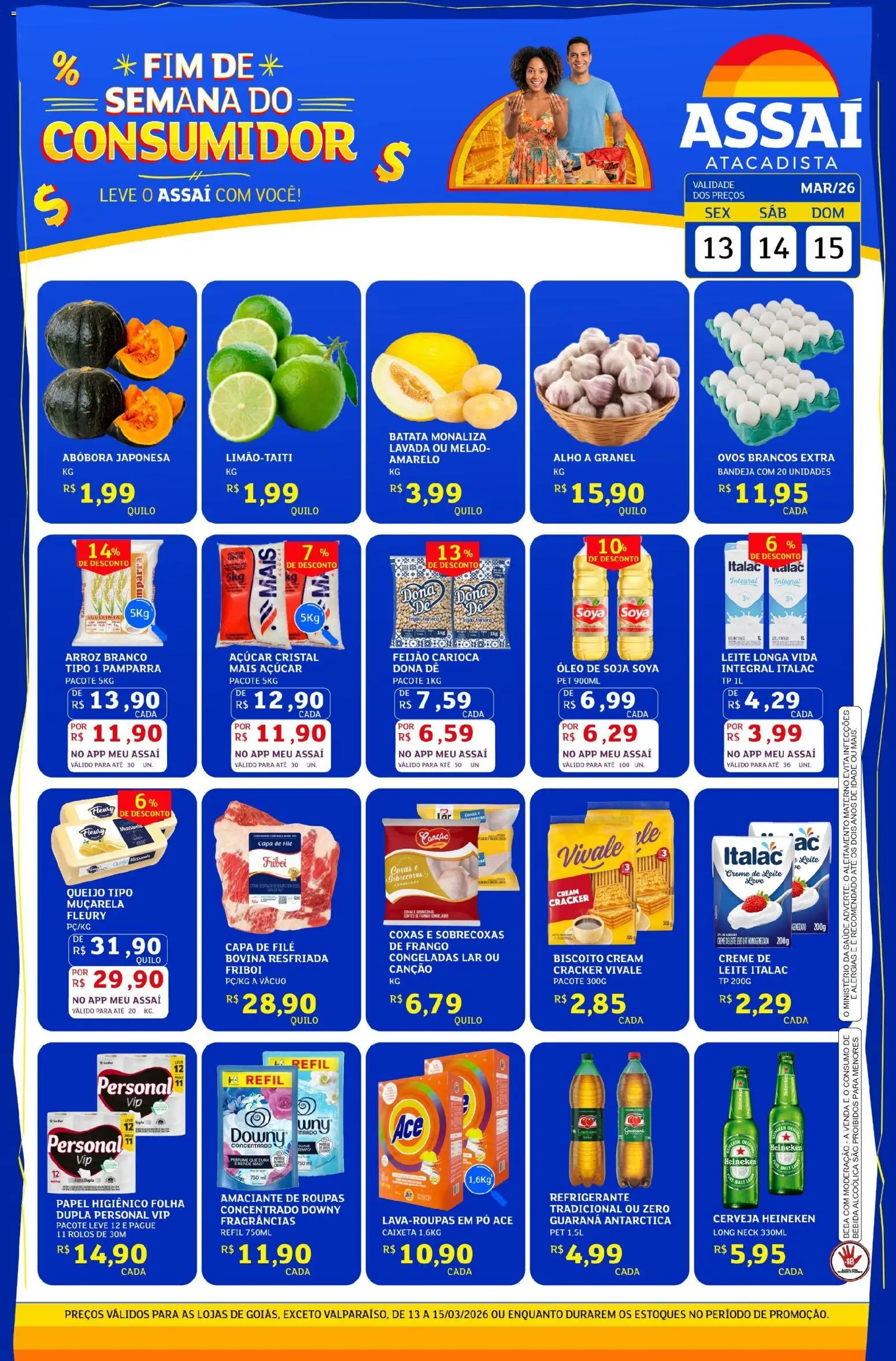 Assaí Atacadista Folheto - válido de 13.03.2026 | Página: 1 | Produtos: Perfume, Guaraná, Creme, Papel higiênico