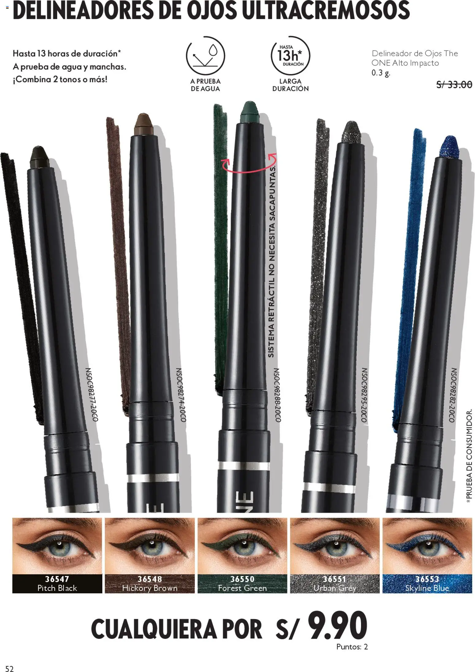 Catálogo Oriflame válido desde 18.04.2026 | Página: 52 | Productos: Delineador de ojos, Delineador