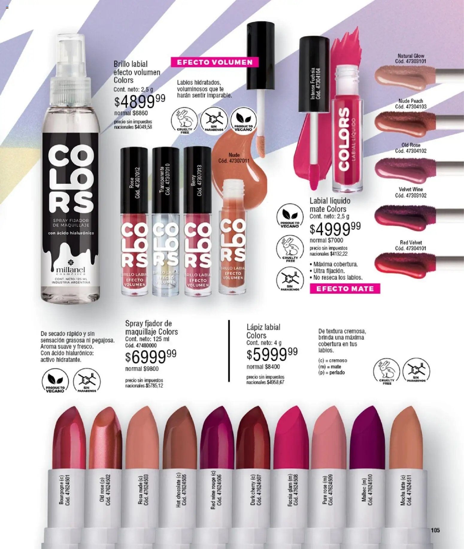 Millanel - Catálogo │ válido desde el 08.12.2025 | Página: 129 | Productos: Mate, Maquillaje, Fijador, Brillo