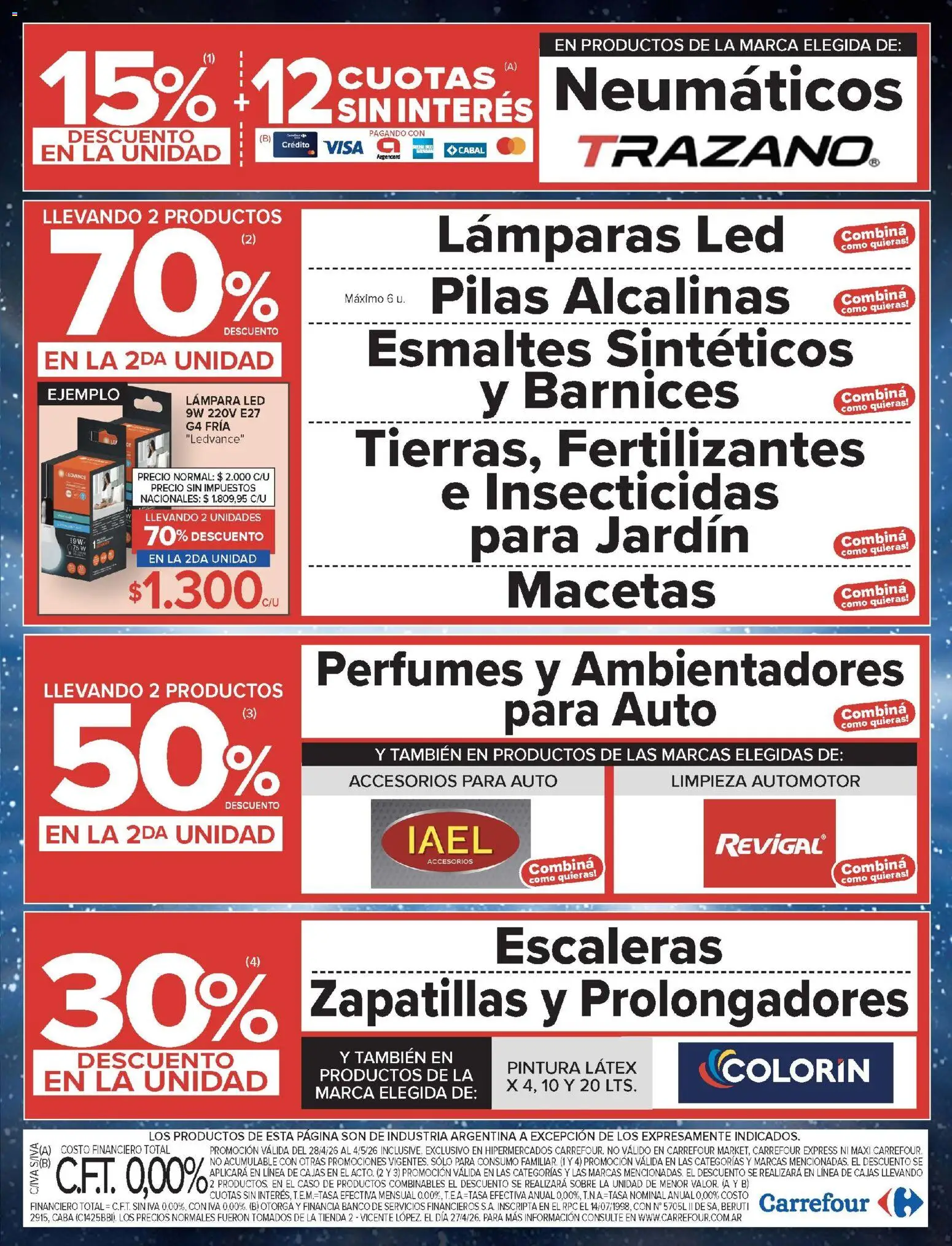 Carrefour - Carrefour Hiper │ válido desde el 28.04.2026 | Página: 17 | Productos: Neumáticos, Pilas, Lámpara, Zapatillas