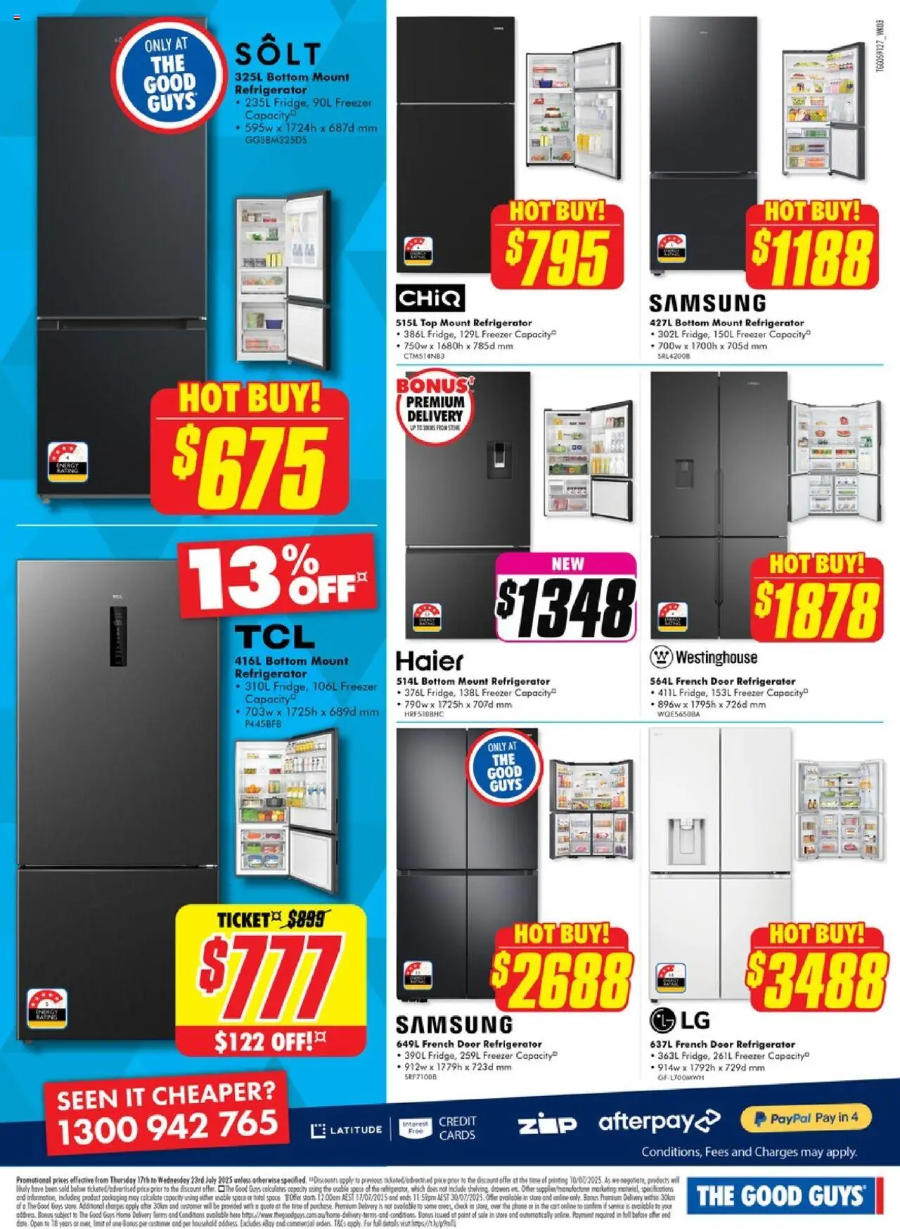 The Good Guys catalogue - valid from 16.07.2025 | Page: 2 | Products: Door, Phone, Freezer, Refrigerator