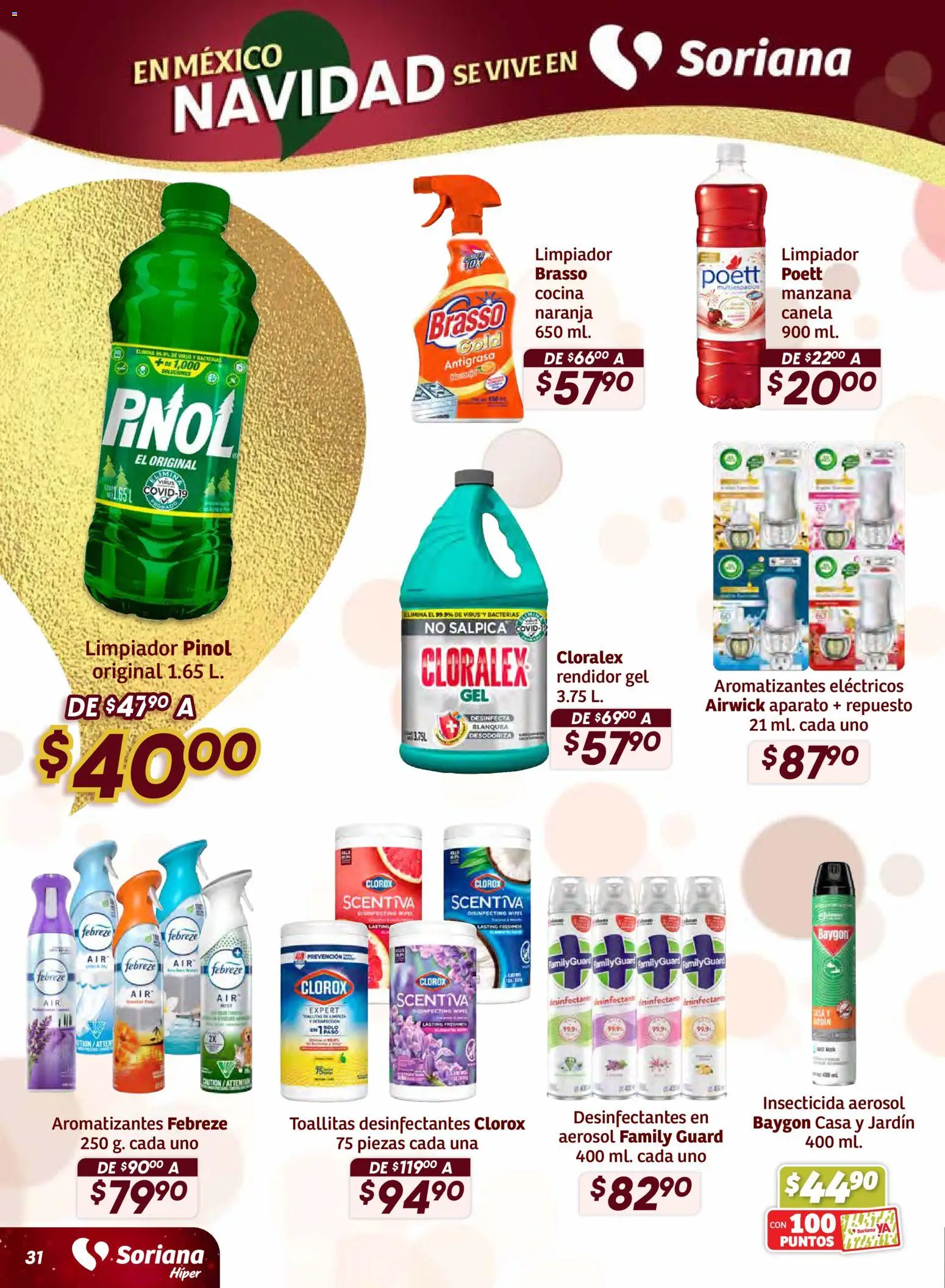 Nuevas ofertas de Soriana válidas en toda la República Mexicana desde el 11.12.2025. ¡Encuentra las mejores ofertas en Soriana - Preciazazaso Híper: Valle de México! | Página: 31 | Productos: Manzana, Limpiador, Cocina, Insecticida