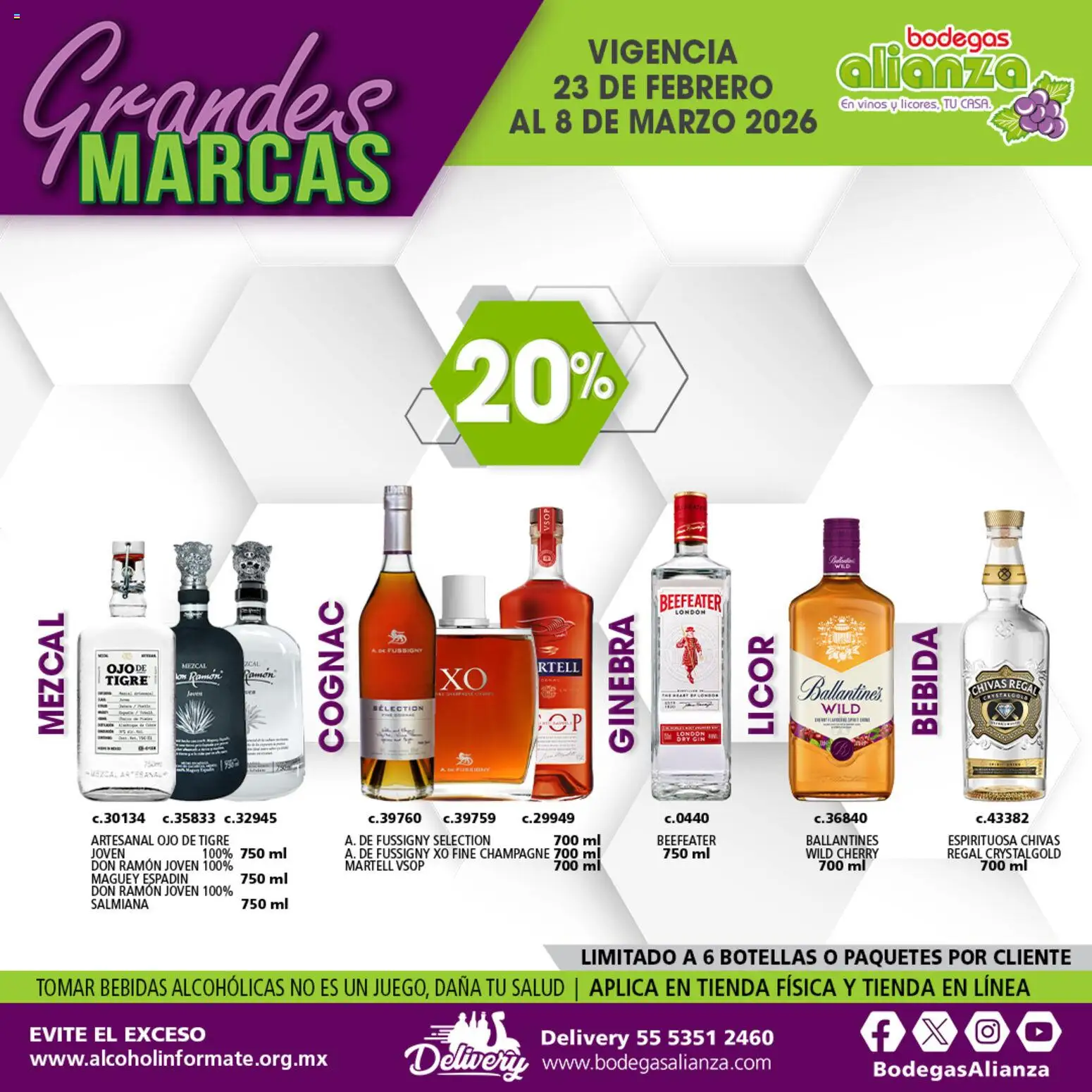 Nuevas ofertas de Bodegas Alianza válidas en toda la República Mexicana desde el 23.02.2026. ¡Encuentra las mejores ofertas en Bodegas Alianza catálogo Grandes Marcas! | Página: 8 | Productos: Gin, Champagne, Ginebra