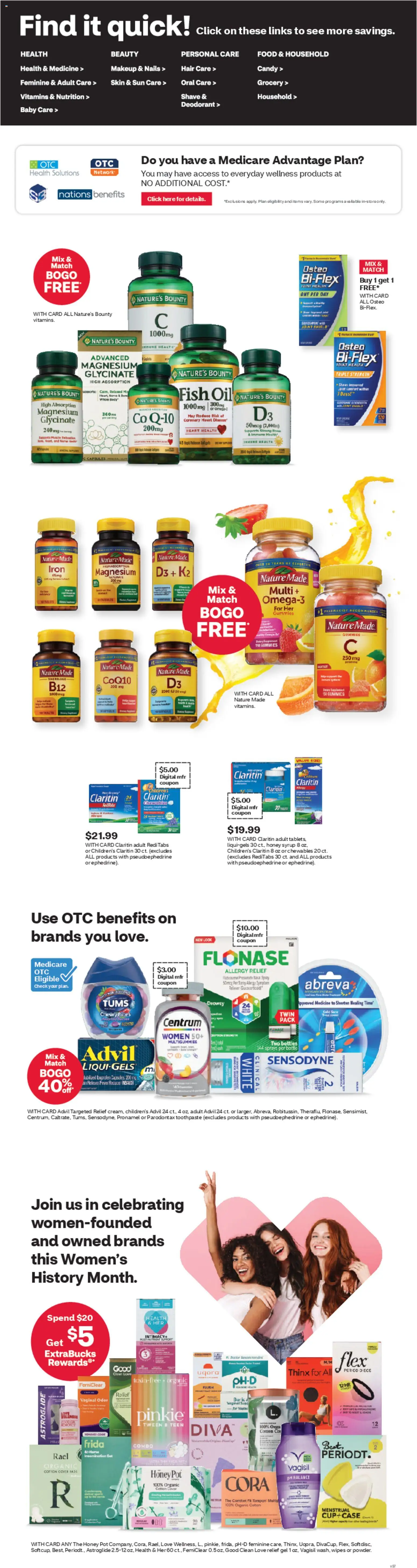 CVS Pharmacy Weekly Ad - WA - valid from 08.03.2026 | Page: 5 | Products: CoQ10, Oil, Deodorant, Toothpaste