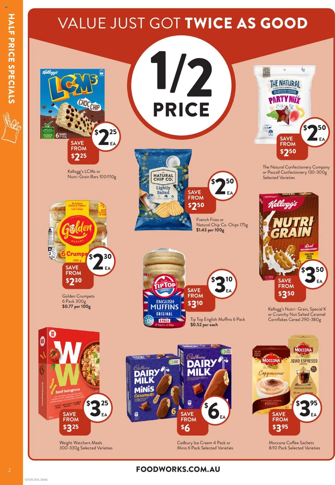 Foodworks catalogue - valid from 15.10.2025 | Page: 2 | Products: Milk, Tomatoes, Moccona, Bakery