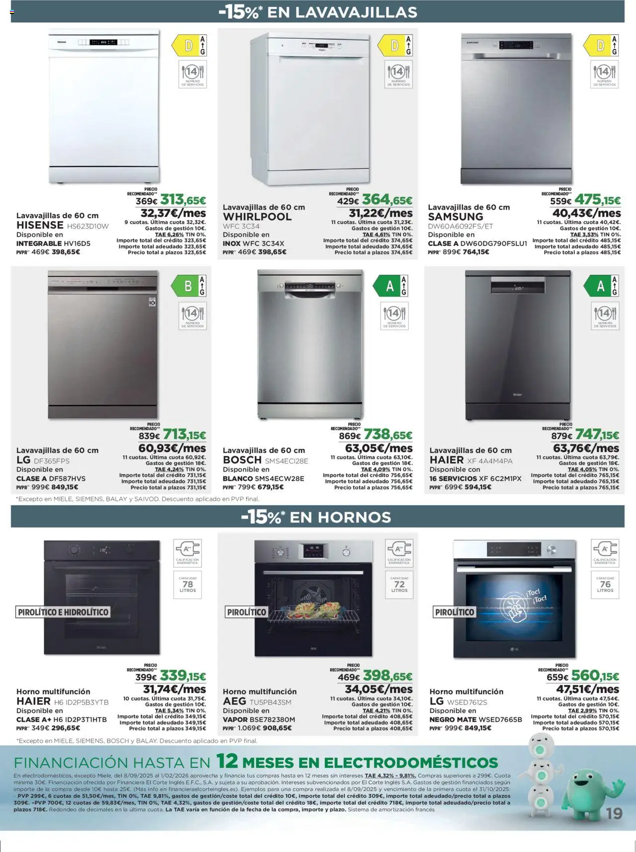 Nuevas ofertas de El Corte Inglés válidas en toda la República Mexicana desde el 08.09.2025. ¡Encuentra las mejores ofertas en El Corte Inglés - Catálogo University! | Página: 19 | Productos: Horno, Lavavajillas, Mate