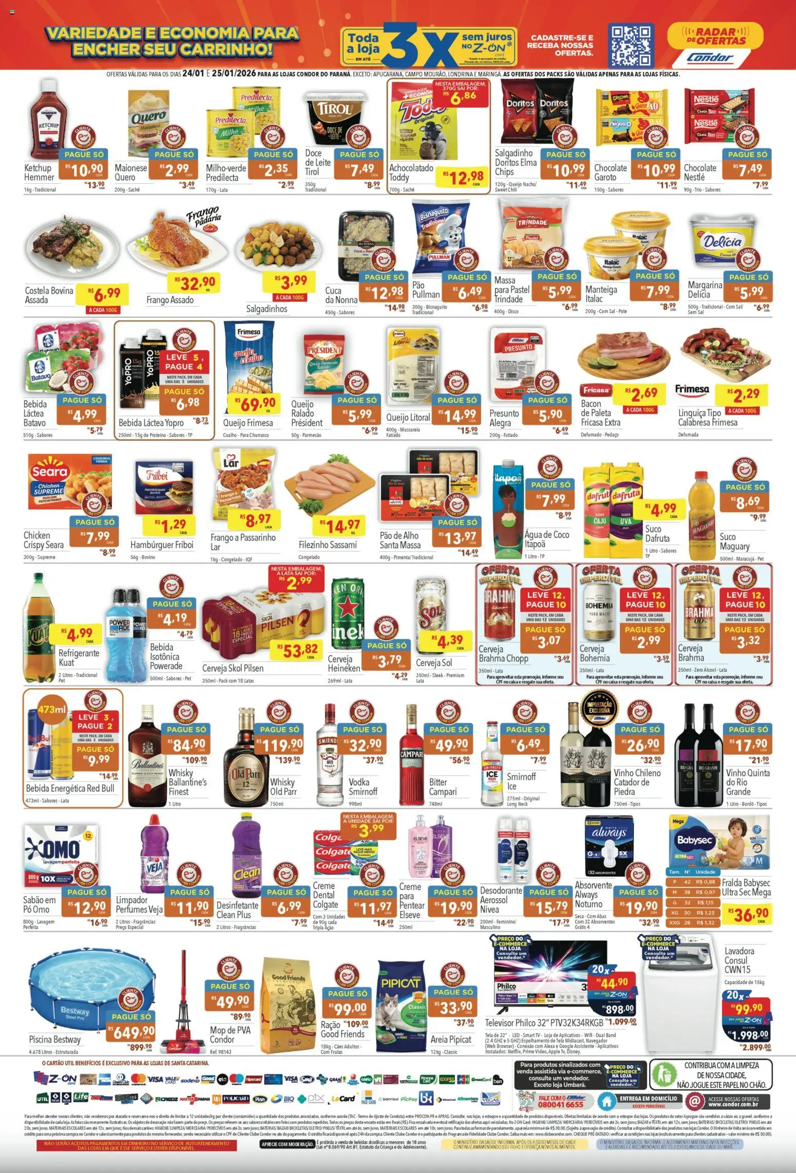 Supermercados Condor Folheto - válido de 24.01.2026 | Página: 2 | Produtos: Mop, Água de coco, Whisky, Caixa