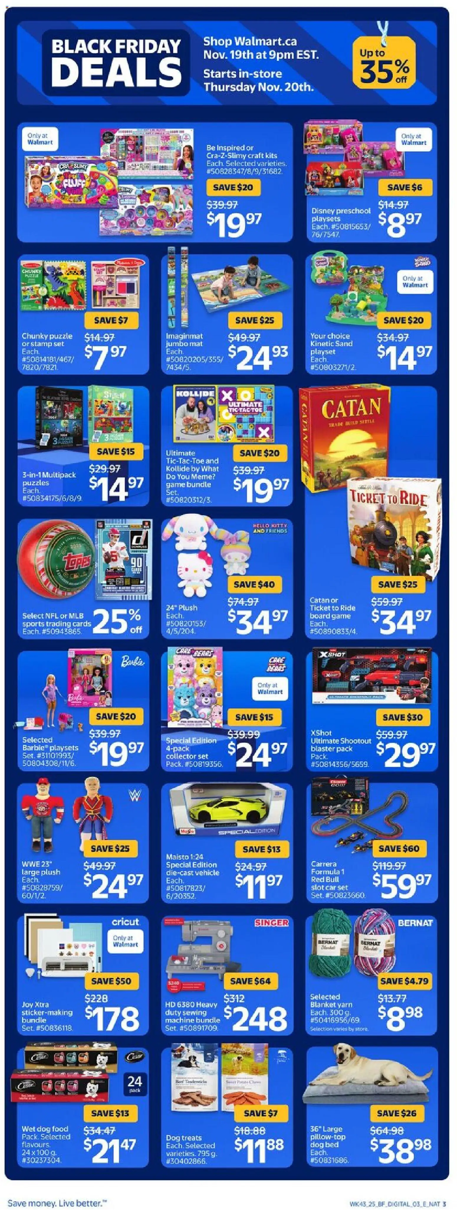 Walmart flyer valid from 19.11.2025 | Page: 4 | Products: Game, Bed, Blanket