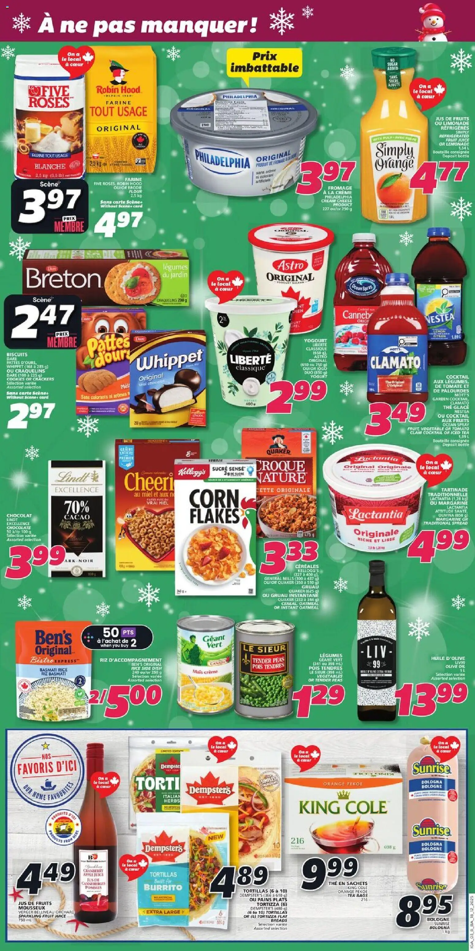 IGA flyer valid from 18.12.2025 | Page: 3 | Products: Tea, Cheese, Yogurt, Juice
