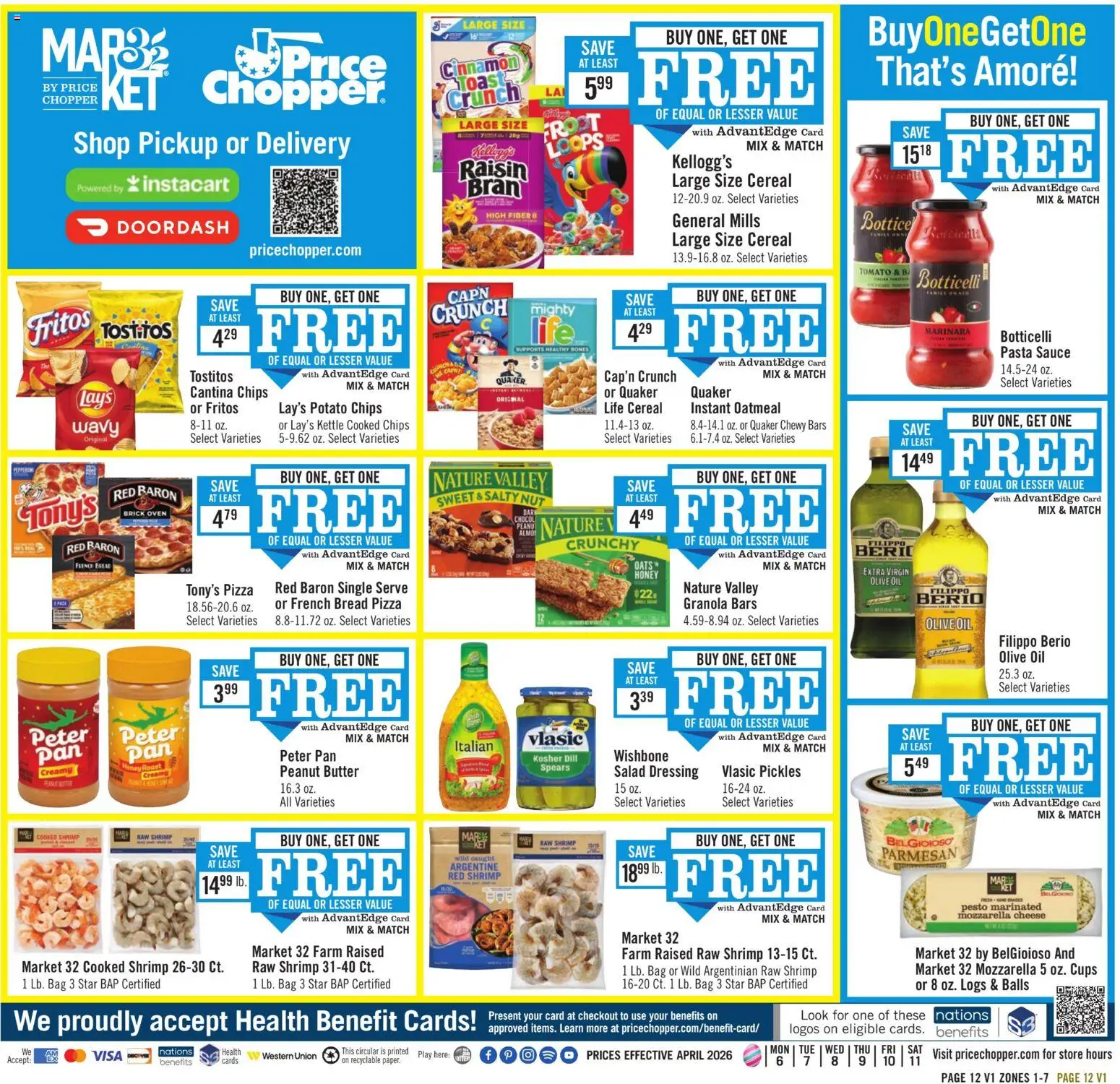 Price Chopper Weekly Ad - valid from 05.04.2026 | Page: 12 | Products: Pan, Pizza, Salad, Bag