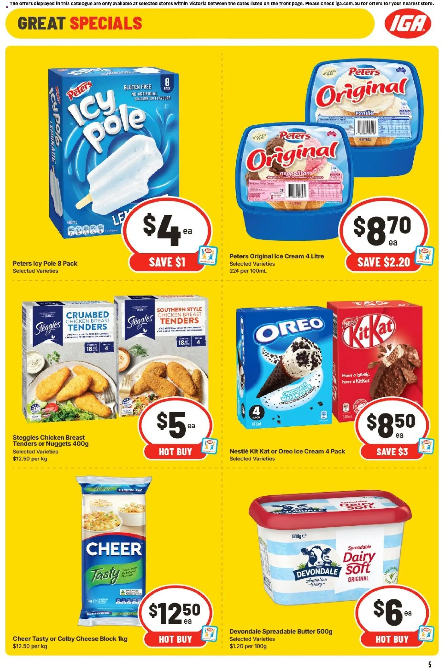 IGA catalogue - valid from 28.01.2026 | Page: 6 | Products: Dairy, Butter, Cheese, Ice cream