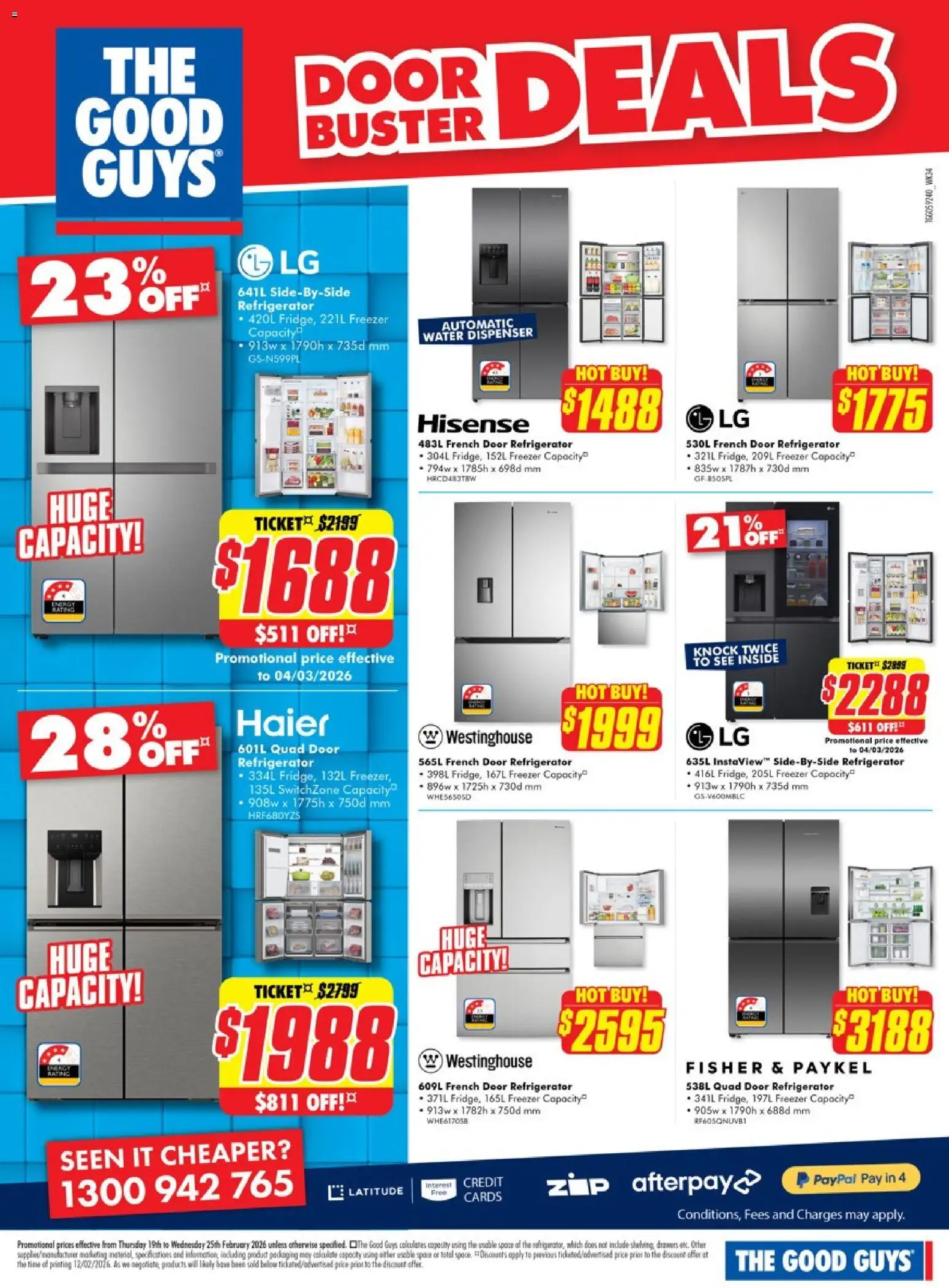 The Good Guys catalogue - valid from 18.02.2026 | Page: 3 | Products: Door, Water, Freezer, Refrigerator