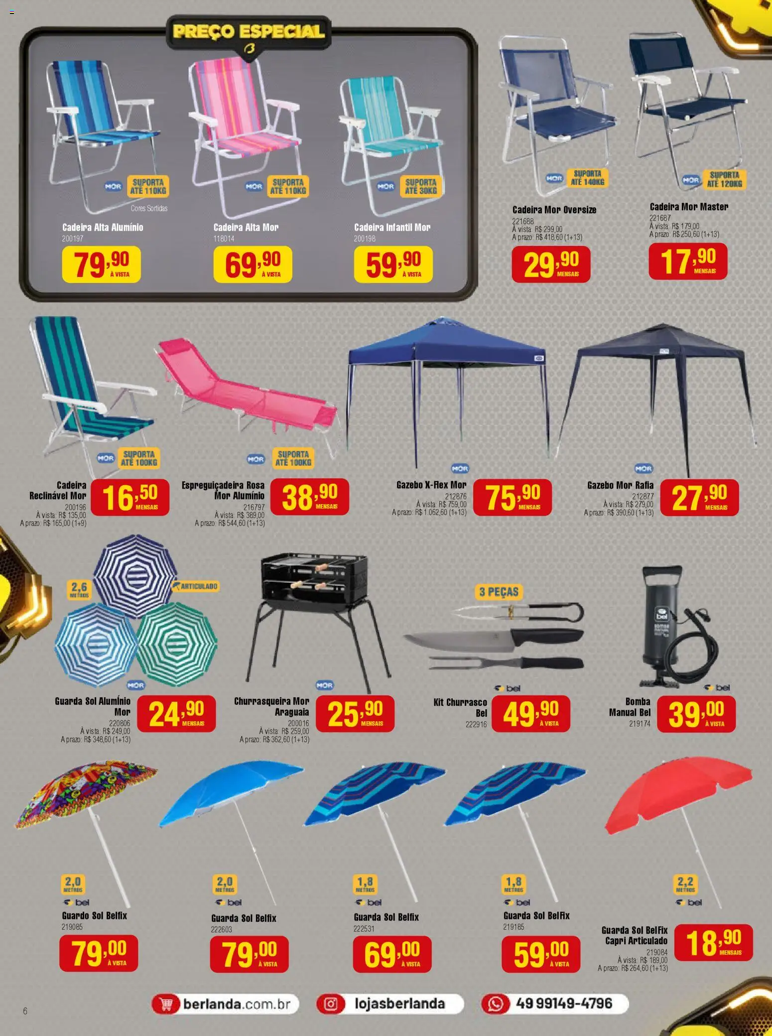 Berlanda Folheto - válido de 01.11.2025 | Página: 6 | Produtos: Espreguiçadeira, Cadeira, Pá, Churrasqueira