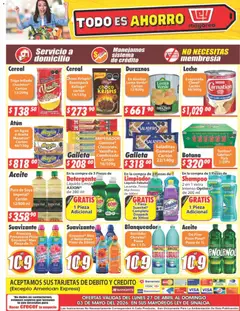 Vista previa de Casa Ley folleto, nuevo folleto de la tienda, válido en México a partir del 27.04.2026 | Página: 2 | Productos: Detergente, Atún, Suavizante, Limpiador