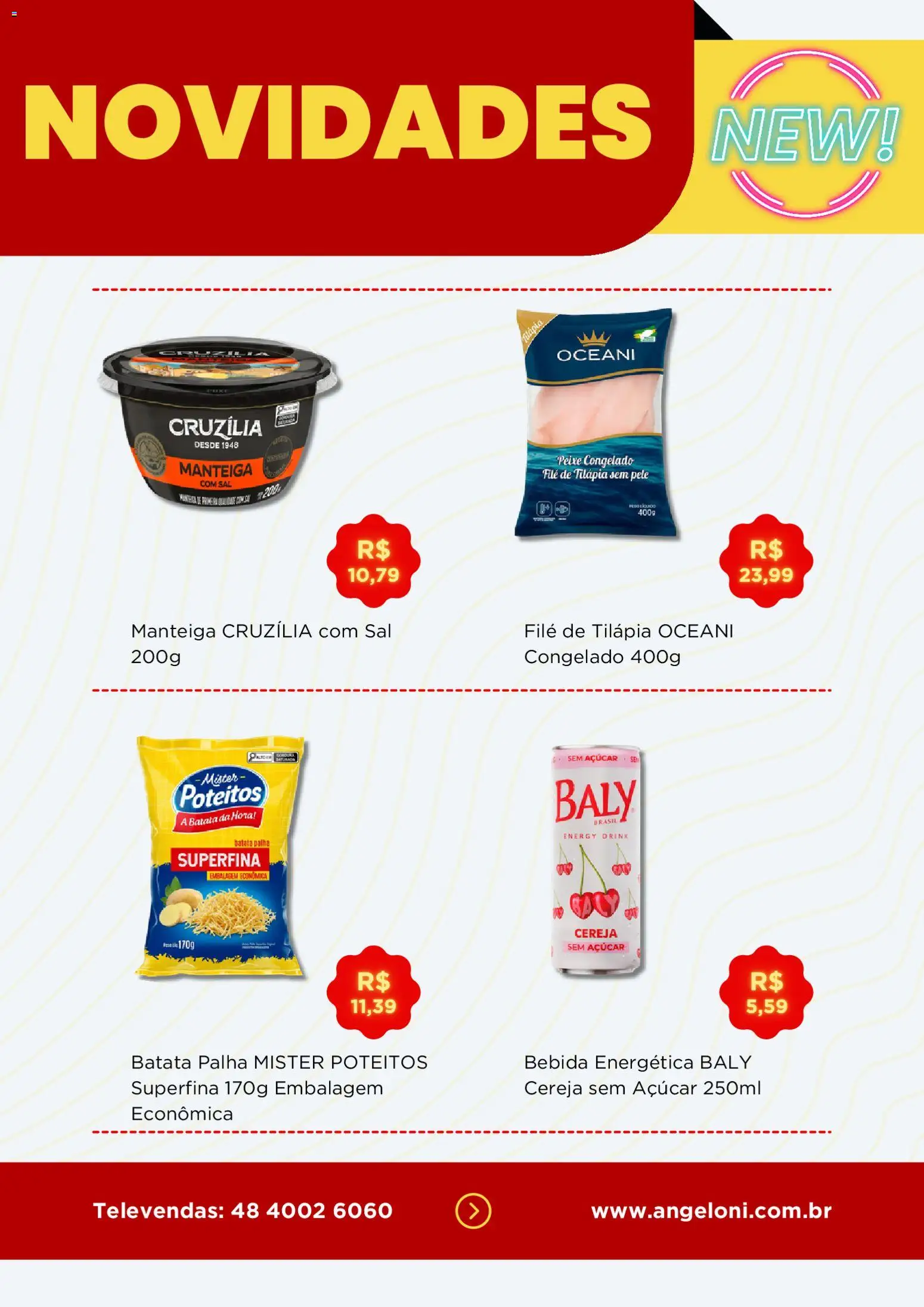 Angeloni Folheto - válido de 12.03.2026 | Página: 4 | Produtos: Manteiga, Tilápia, Açúcar, Filé de tilápia