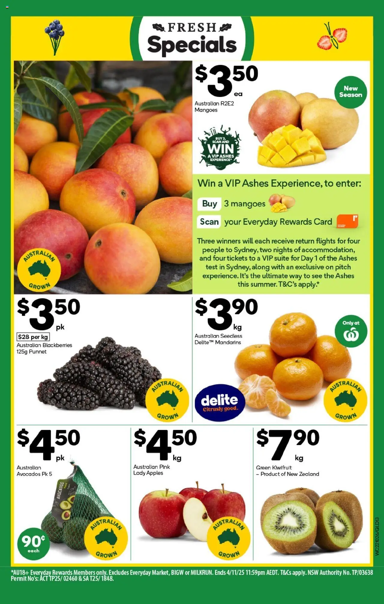 Woolworths catalogue - valid from 22.10.2025 | Page: 13 | Products: Suite, Apples, Kiwifruit, Mandarins
