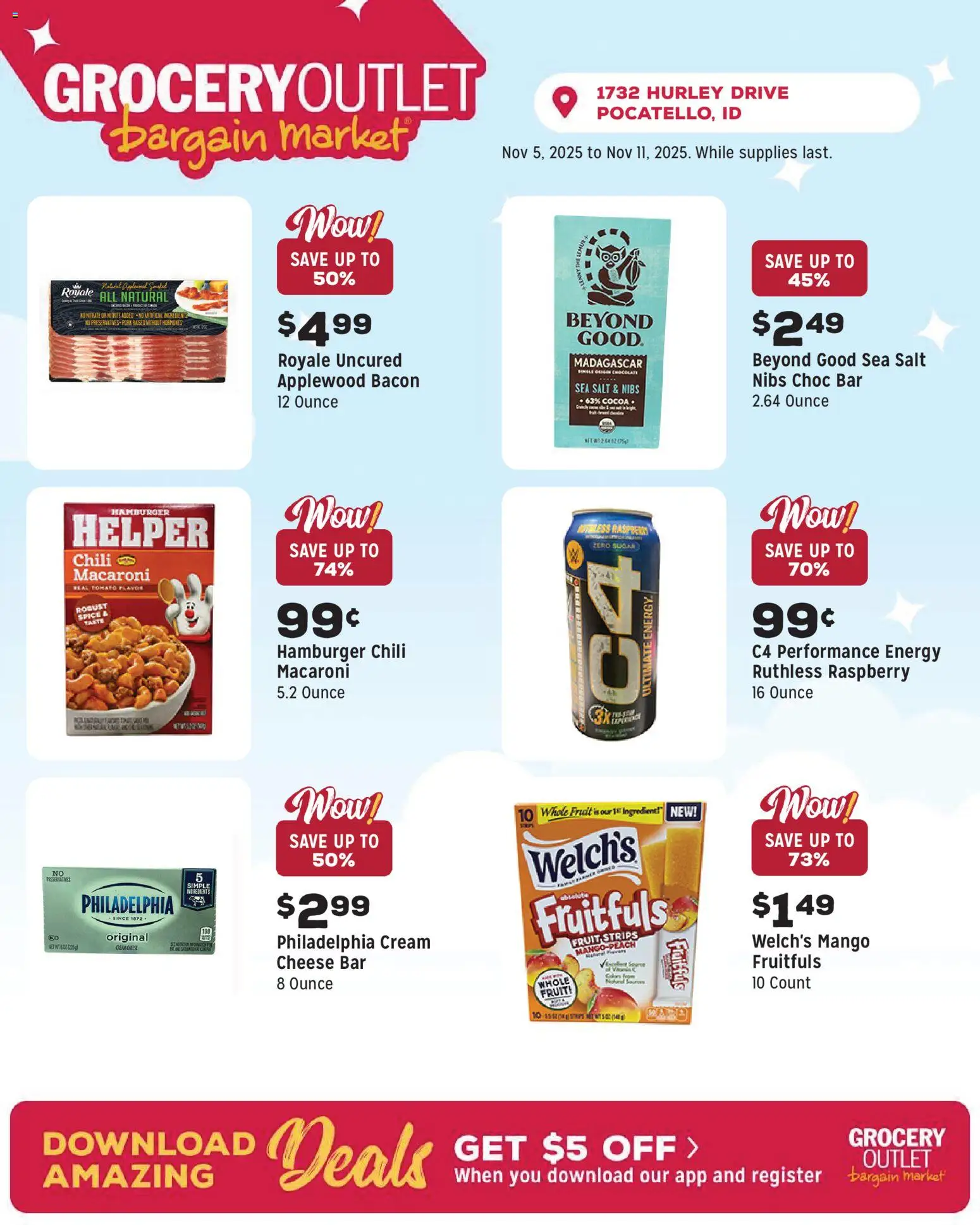 Grocery Outlet Weekly Ad - ID - valid from 05.11.2025 | Page: 7 | Products: Pork, Salt, Mango, Raspberry