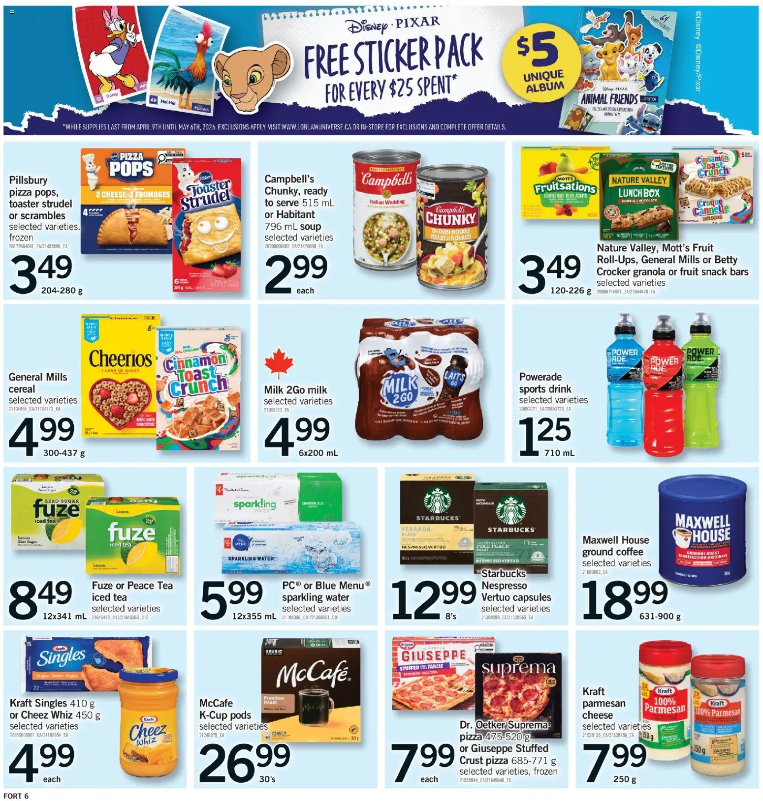 Fortinos flyer valid from 09.04.2026 | Page: 7 | Products: Tea, Toaster, Milk, Coffee