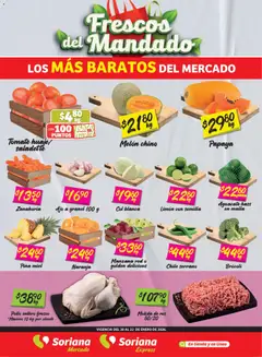 Vista previa de Soriana - Frescos del Mandado Mercado: Coah, Chih y Dur, nuevo folleto de la tienda, válido en México a partir del 20.01.2026