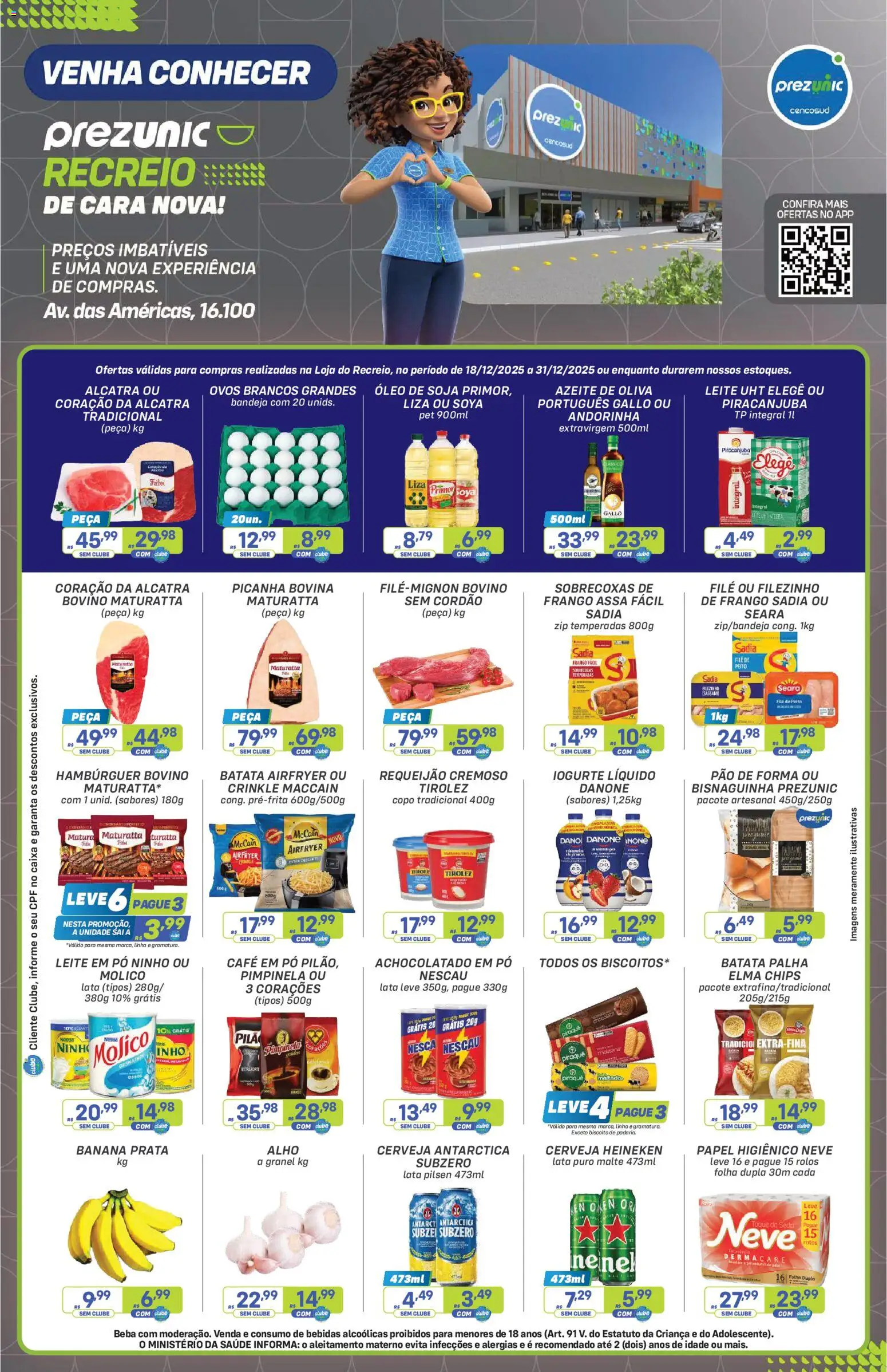 Prezunic Folheto - válido de 18.12.2025 | Página: 1 | Produtos: Cará, Achocolatado, Óleo, Cerveja