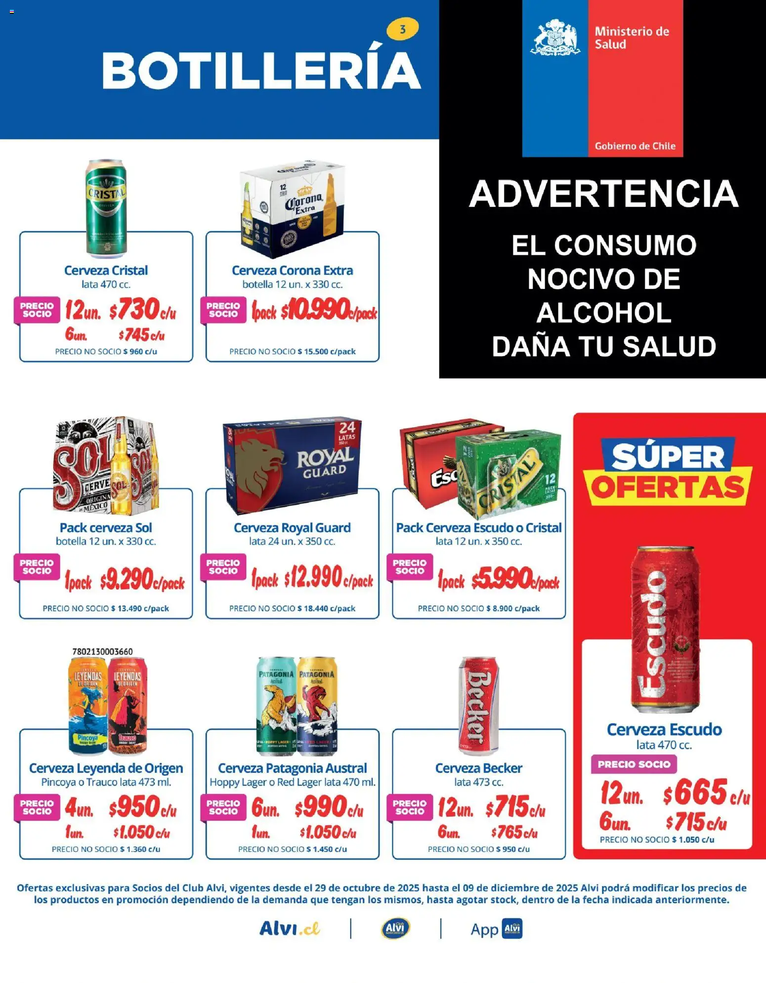 Black Friday Alvi │ válido desde el 04.11.2025 | Página: 3 | Productos: Botella, Cerveza