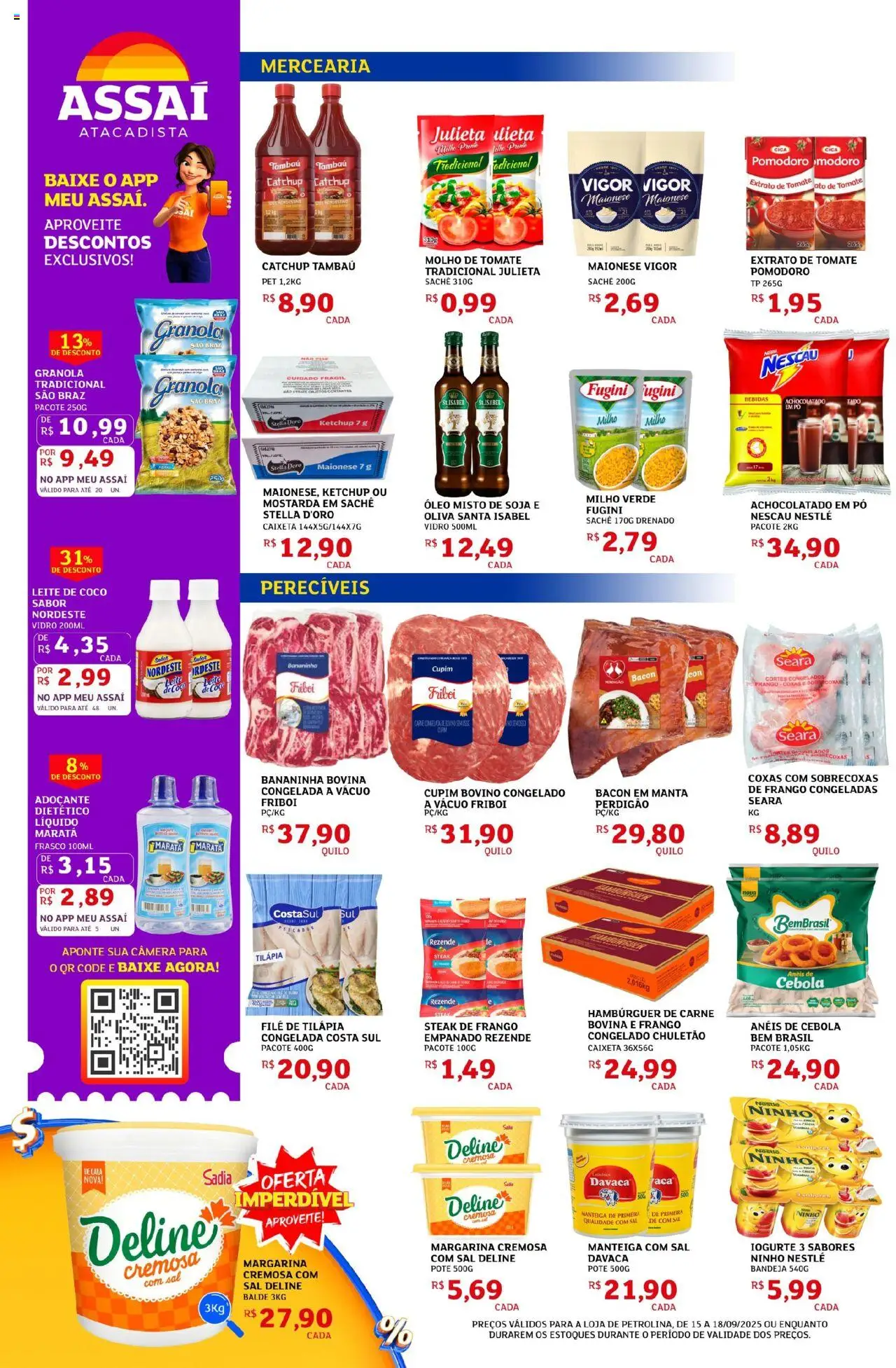 Assaí Atacadista Folheto - válido de 15.09.2025 | Página: 2 | Produtos: Coco, Nescau, Achocolatado, Filé de tilápia