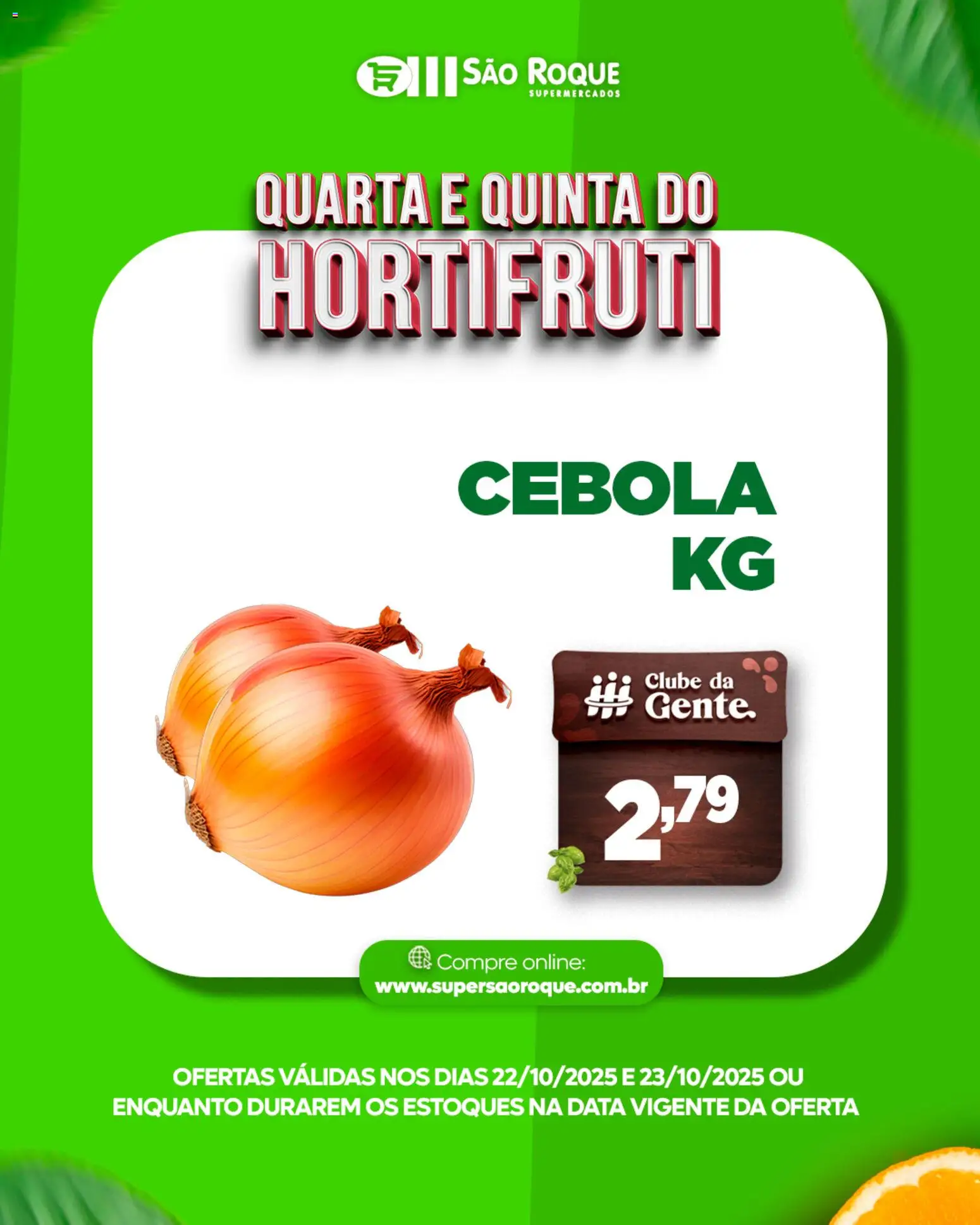 São Roque Supermercados Folheto - válido de 22.10.2025 | Página: 7 | Produtos: Cebola