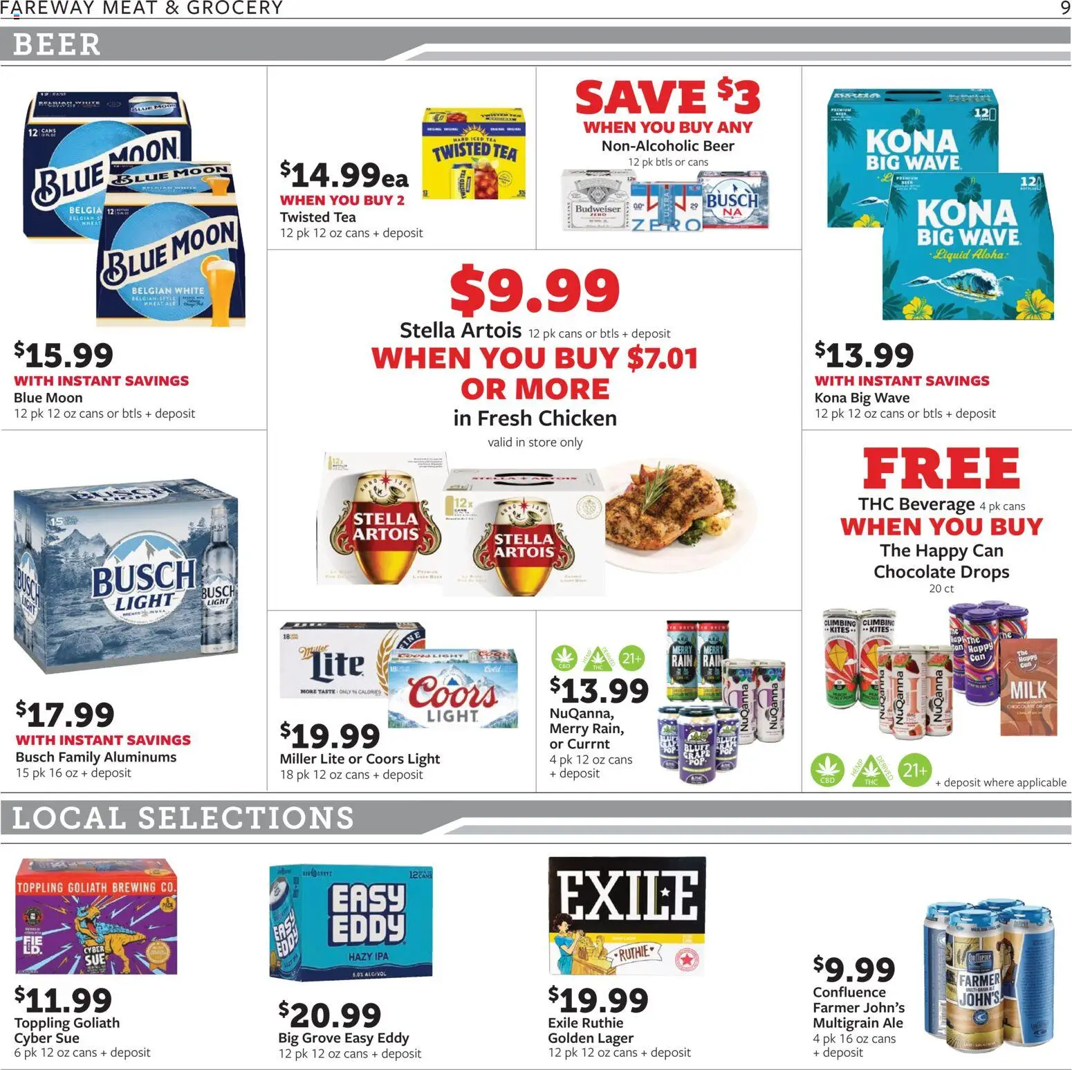 Fareway - Weekly Ad - valid from 19.01.2026 | Page: 9 | Products: Milk, Chocolate, Beer, Tea