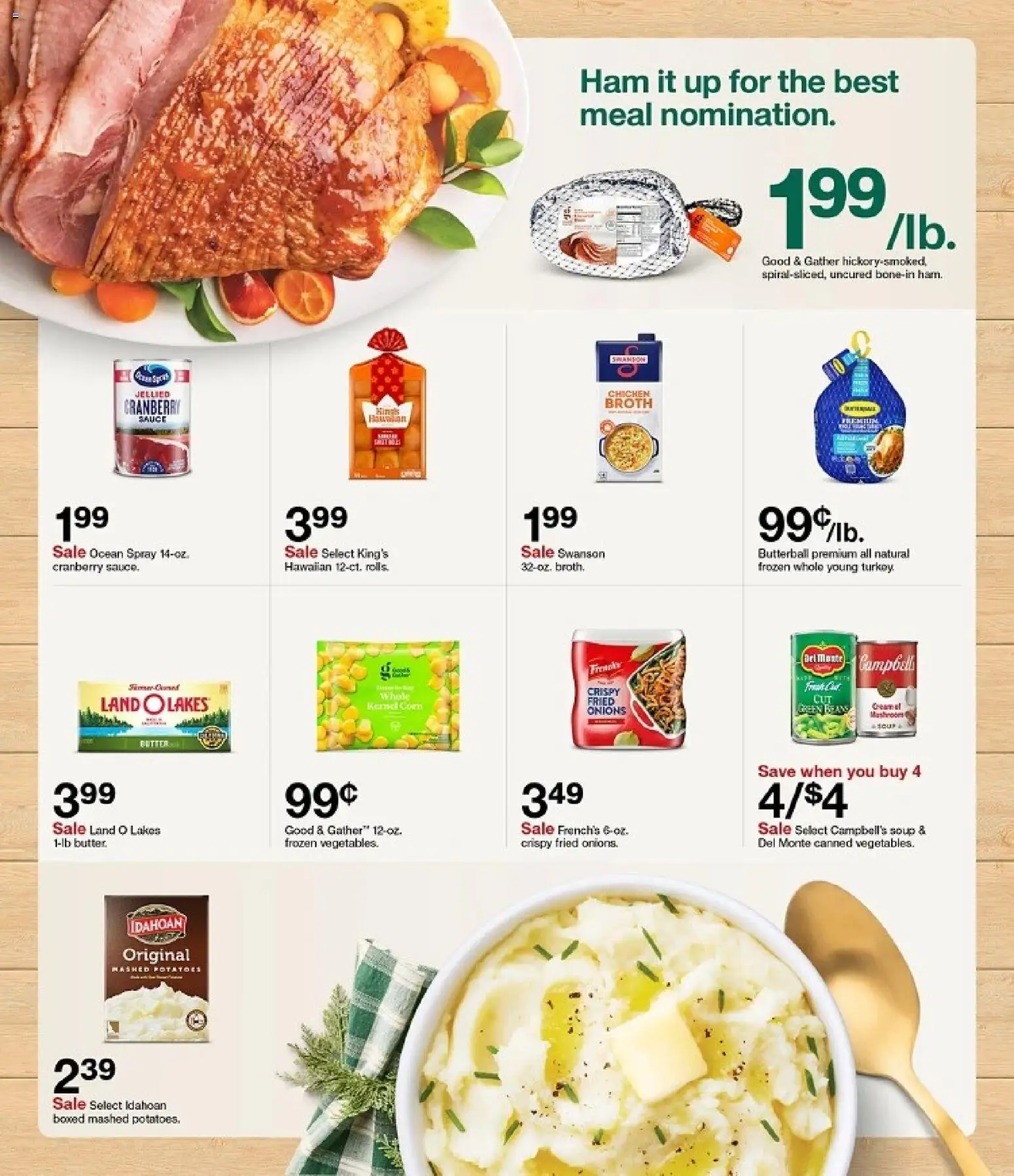Target Weekly Ad - valid from 16.11.2025 | Page: 5 | Products: Butter, Ham, Potatoes, Sauce