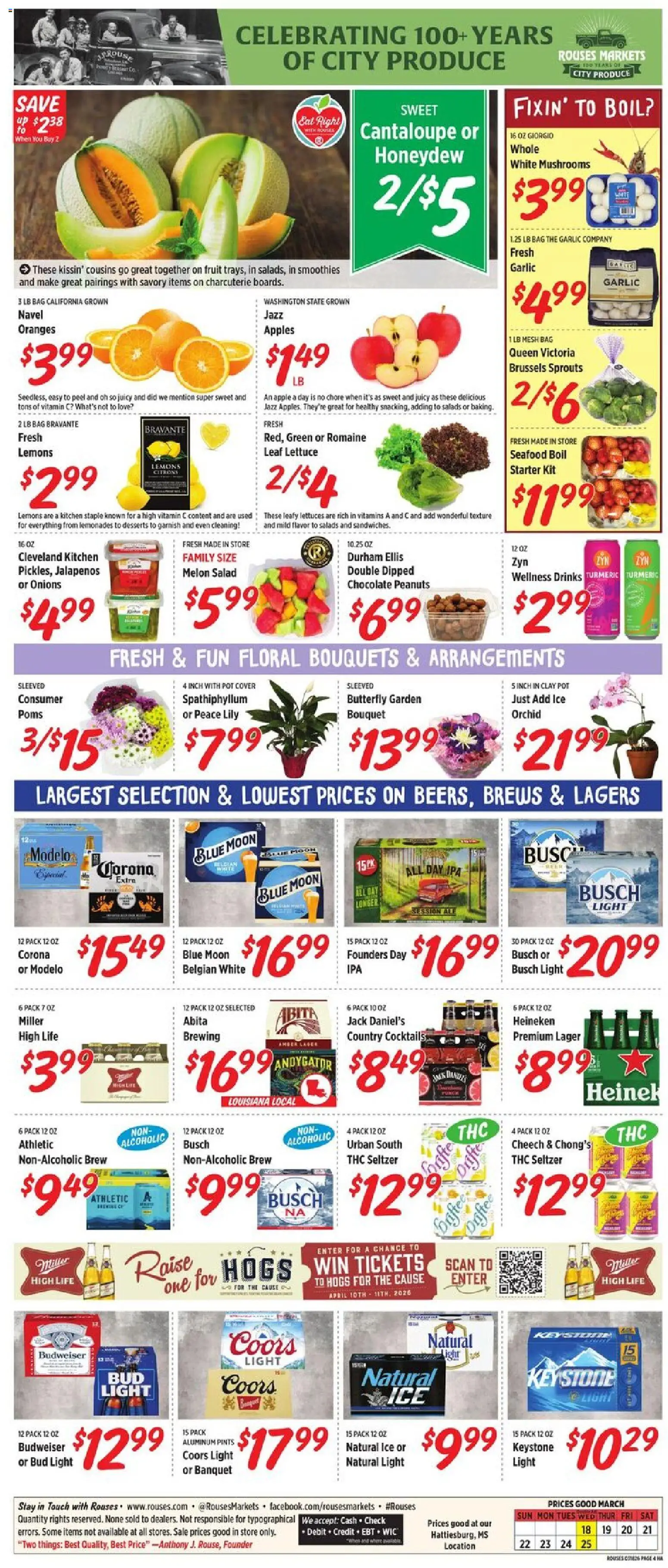 Rouses Weekly Ad - MS - valid from 18.03.2026 | Page: 6 | Products: Romaine, Lettuce, Staple, Chocolate