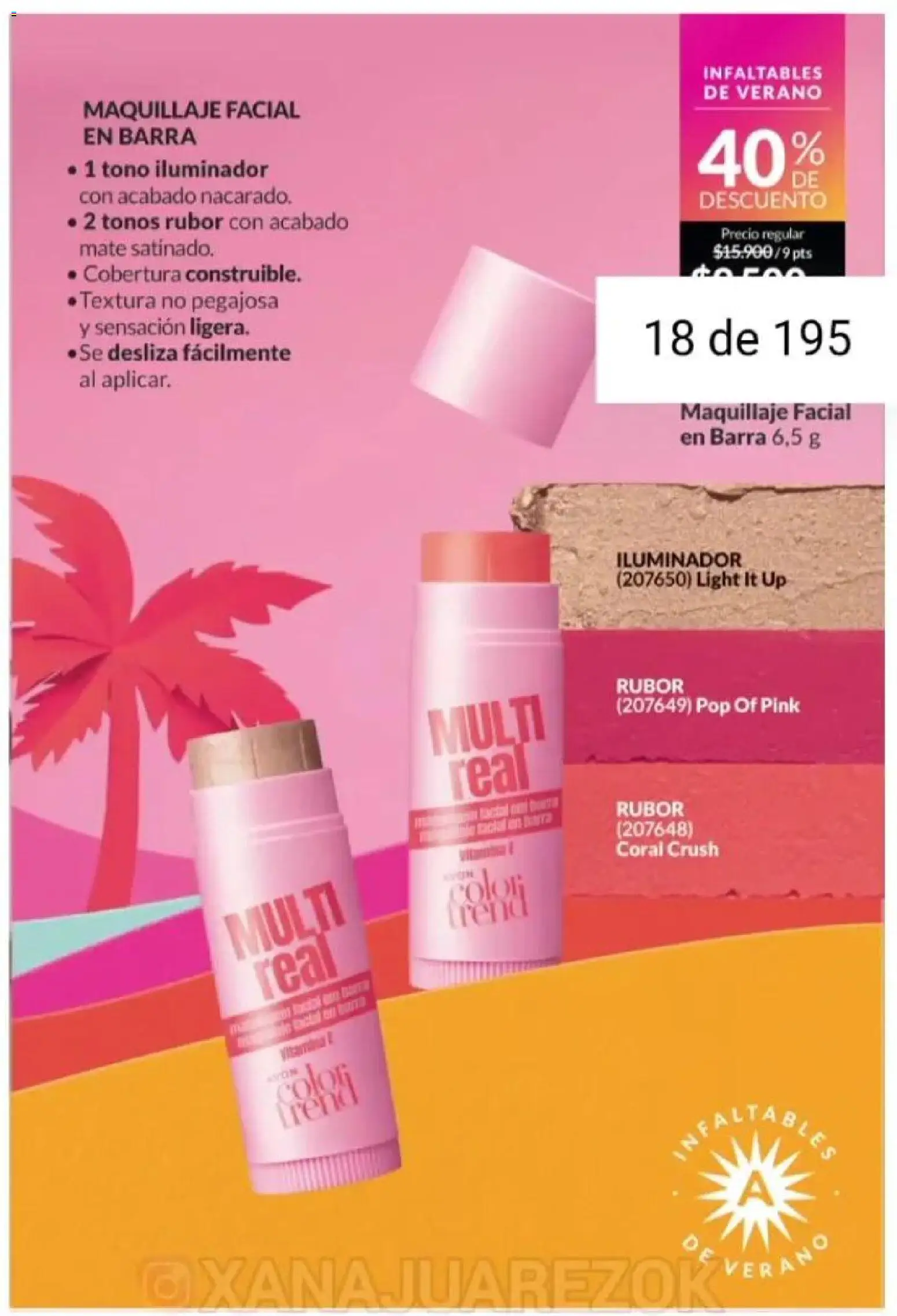 Catálogo AVON Campaña 1/2026 │ válido desde el 01.01.2026 | Página: 15 | Productos: Mate, Maquillaje, Iluminador, Rubor
