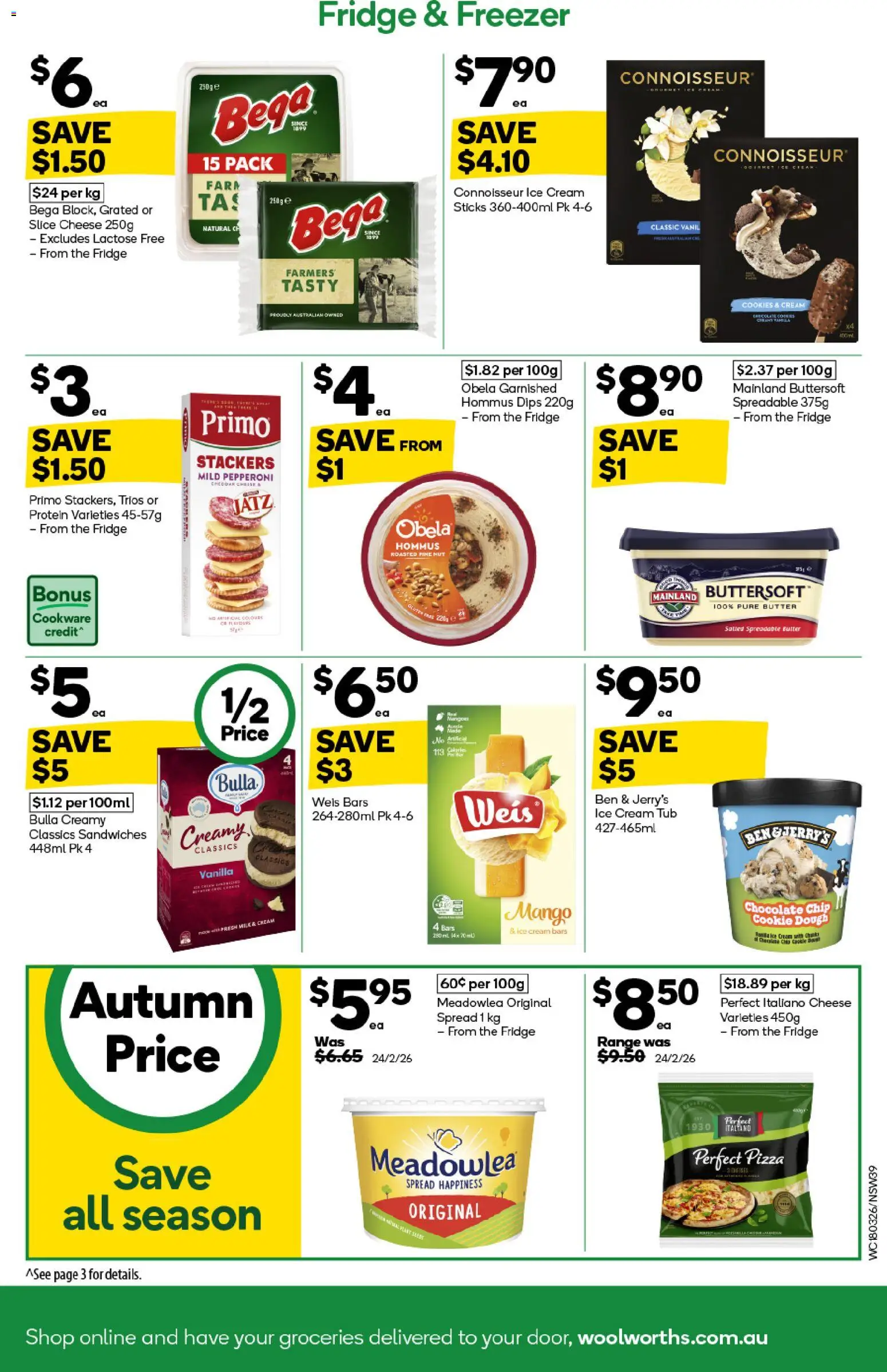 Woolworths catalogue - valid from 18.03.2026 | Page: 39 | Products: Butter, Cream, Fridge, Freezer