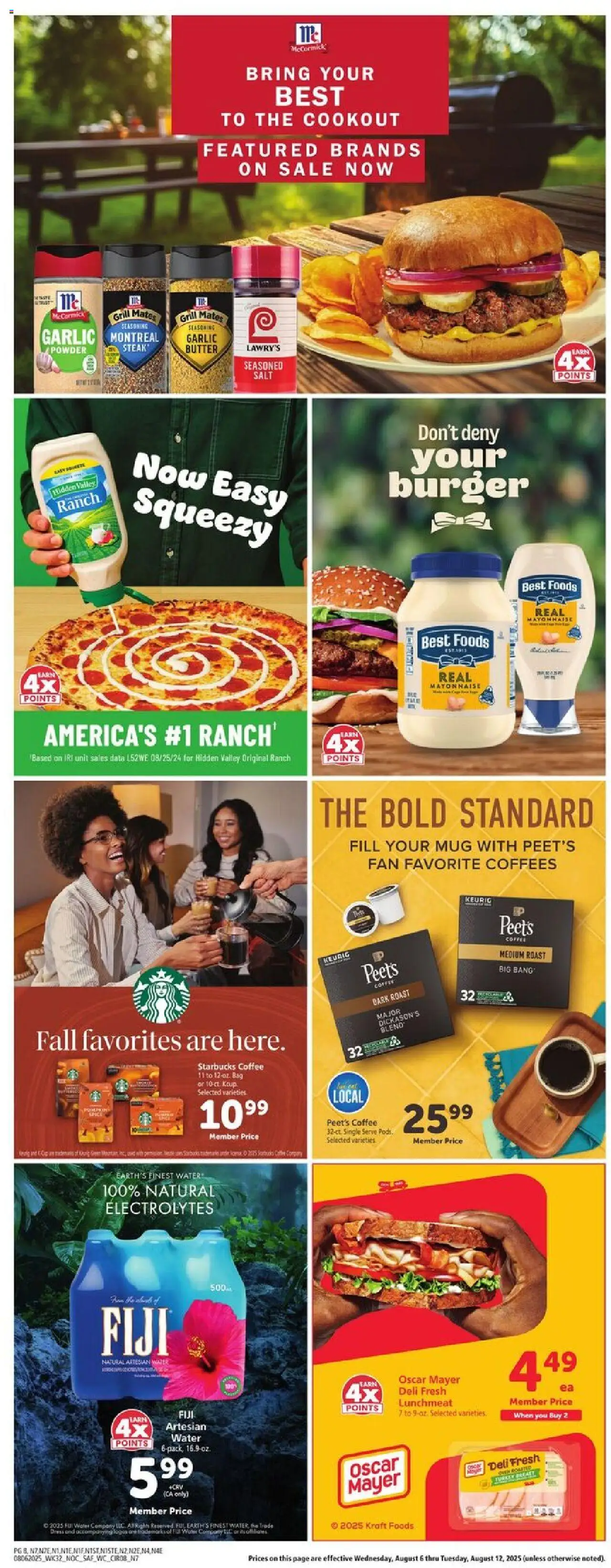 Safeway Weekly Ad - CA - valid from 06.08.2025 | Page: 8 | Products: Butter, Water, Dress, Grill