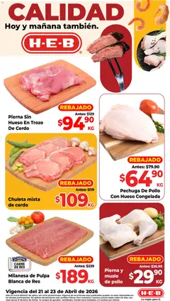 Vista previa de H-E-B folleto Calidad, nuevo folleto de la tienda, válido en México a partir del 21.04.2026