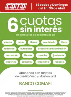 Vista previa Coto - Banco Comafi Abril válido desde el 01.04.2026