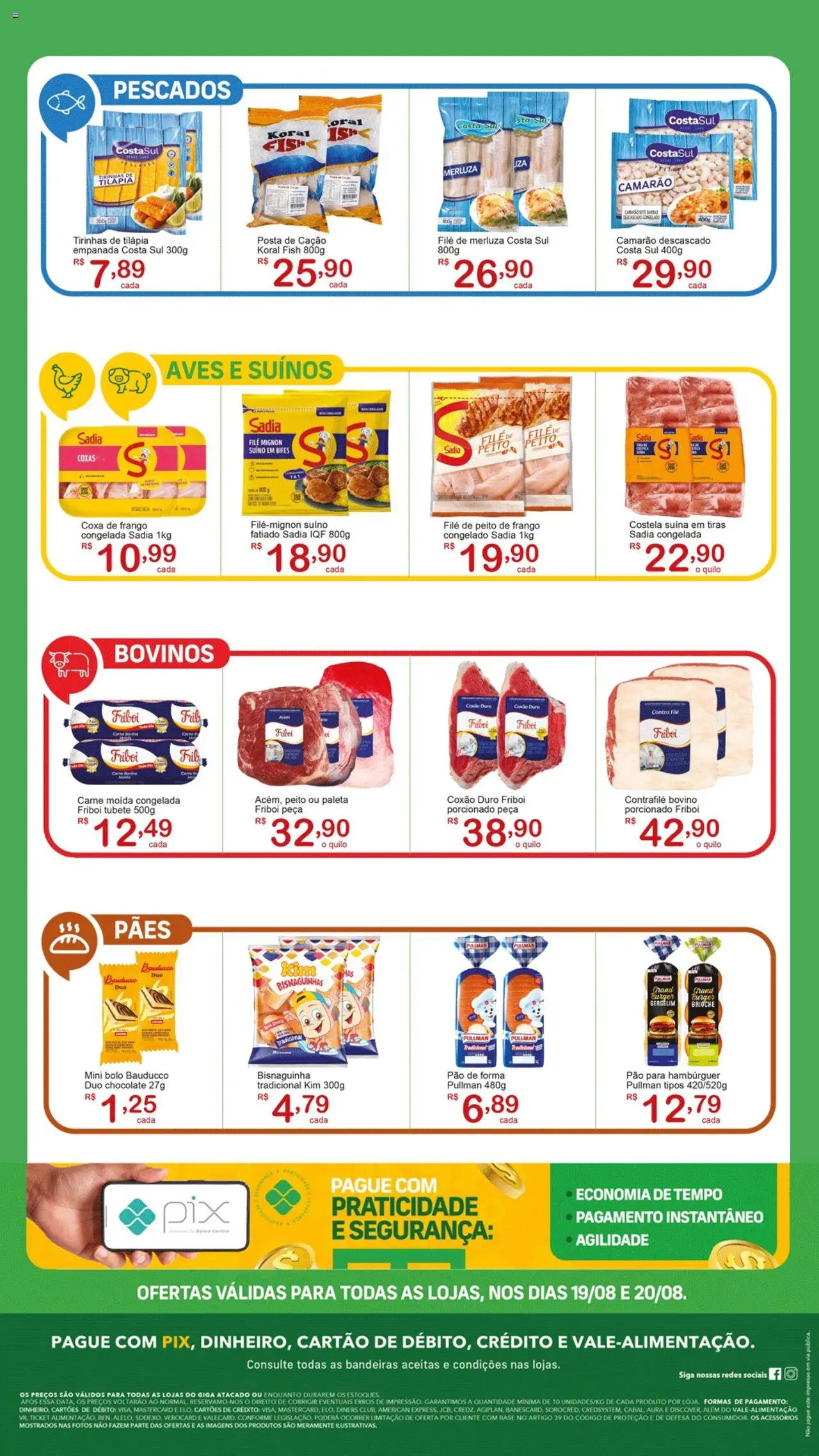 GIGA Atacado Folheto - válido de 19.08.2025 | Página: 2 | Produtos: Pão, Tilápia, Pão de forma, Peito de frango