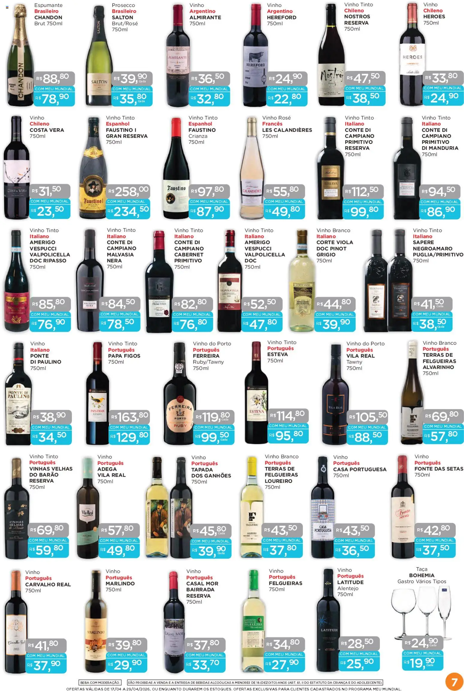 Mundial Folheto - válido de 17.04.2026 | Página: 7 | Produtos: Espumante, Vinho