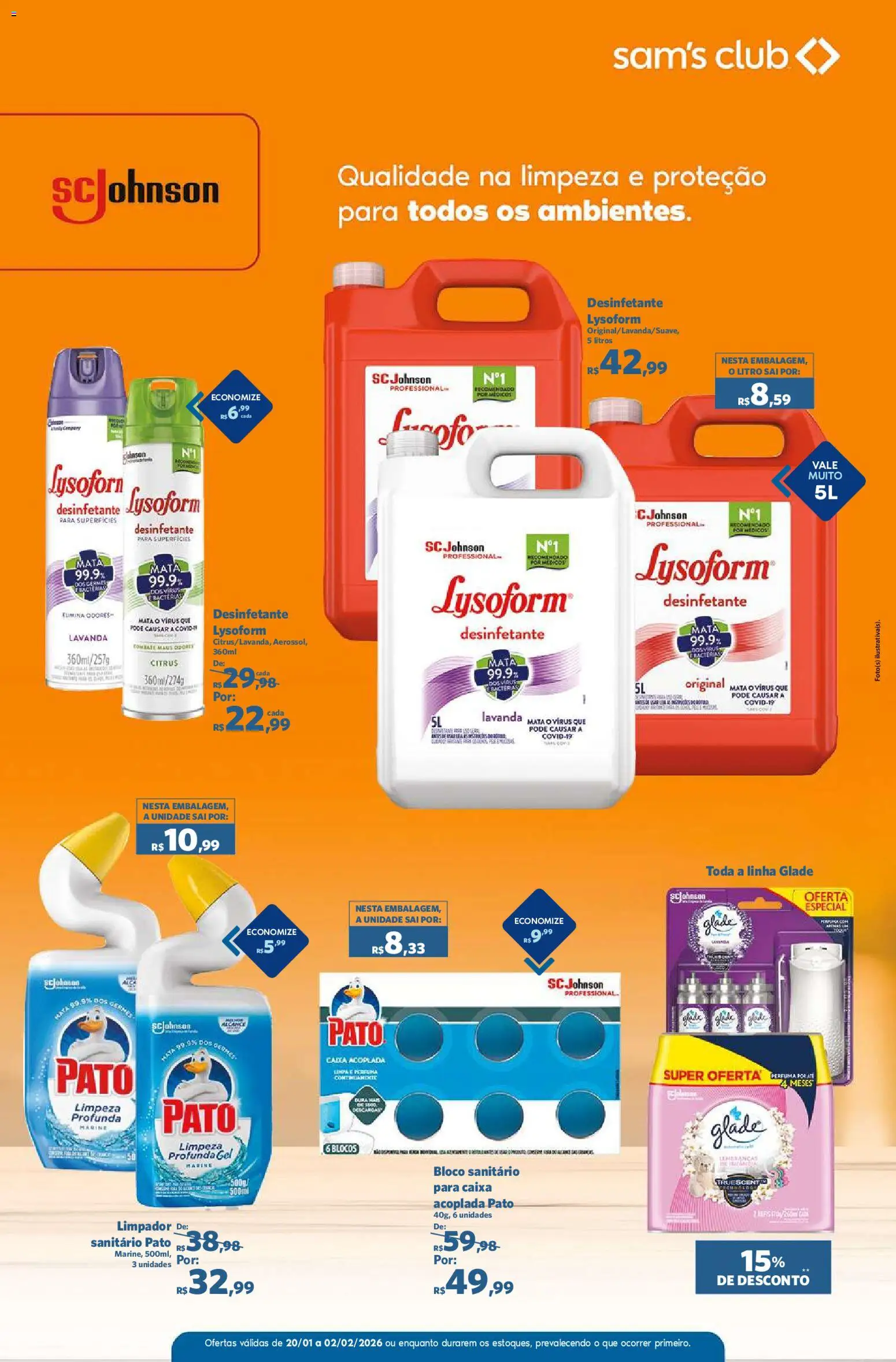 Sam's Club Folheto - válido de 20.01.2026 | Página: 9 | Produtos: Caixa, Desinfetante