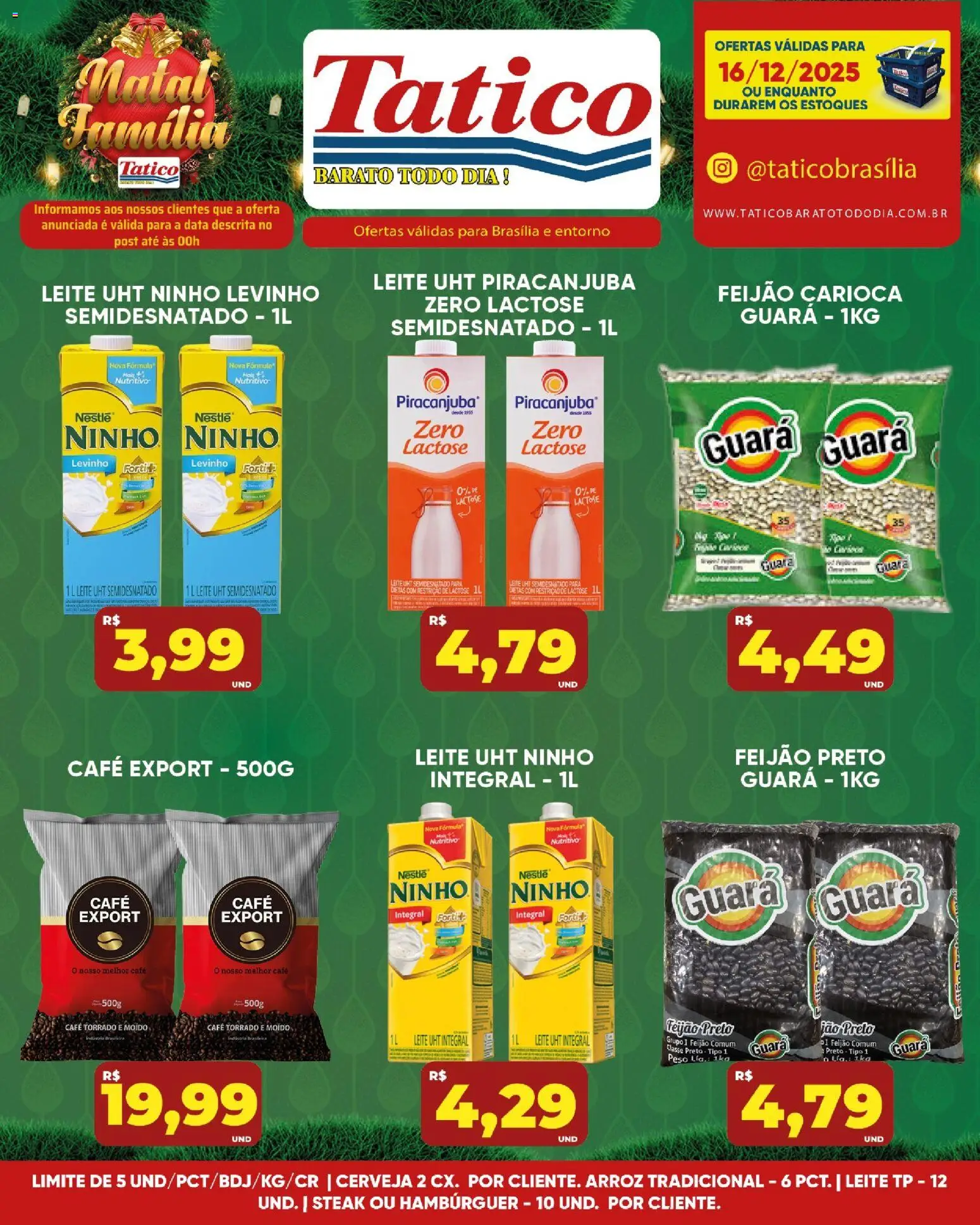 Tatico Folheto - válido de 16.12.2025 | Página: 16 | Produtos: Café, Cerveja, Arroz, Hambúrguer