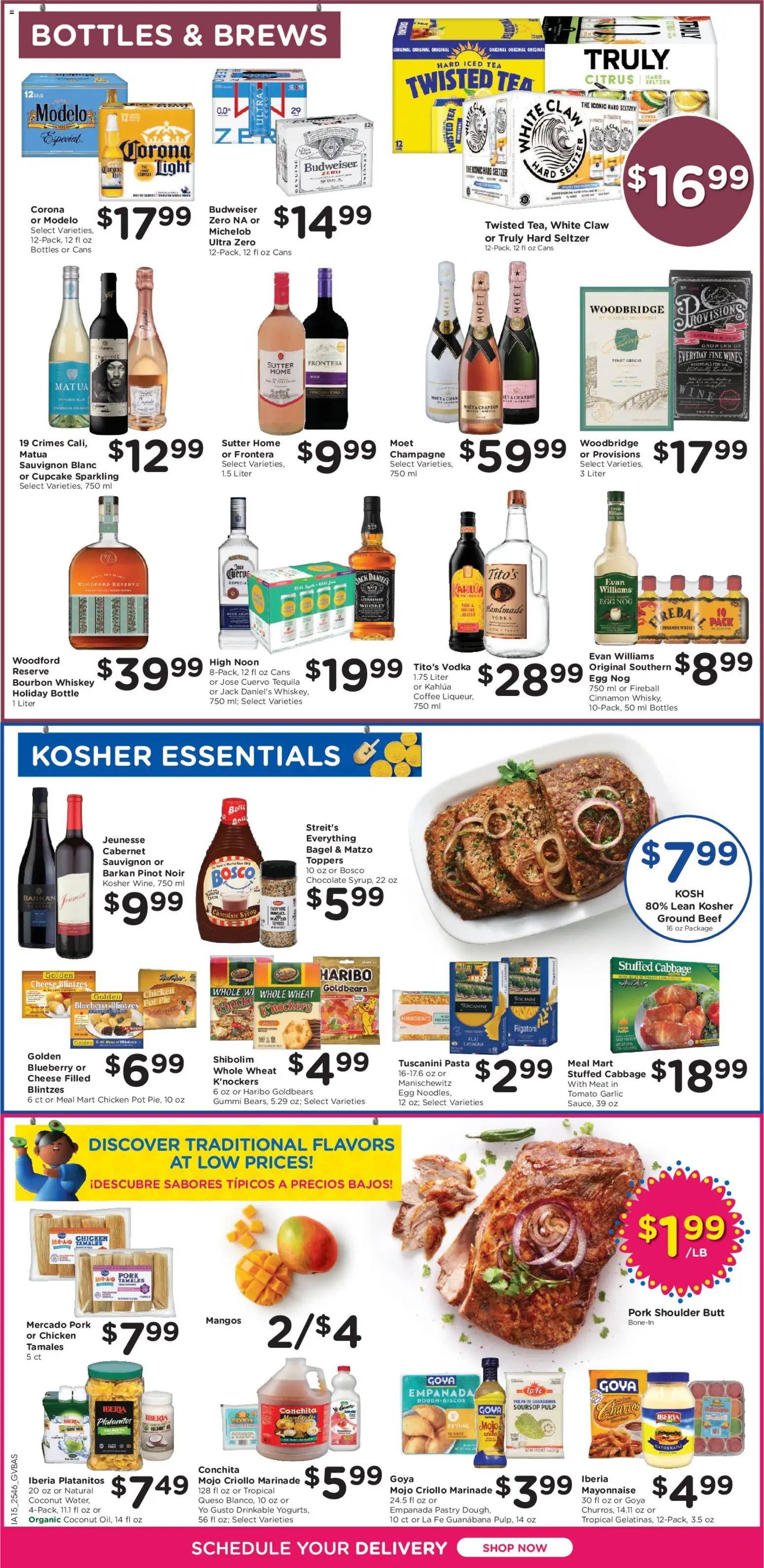 Kroger Ad - valid from 17.12.2025 | Page: 10 | Products: Pork, Tea, Whiskey, Mayonnaise