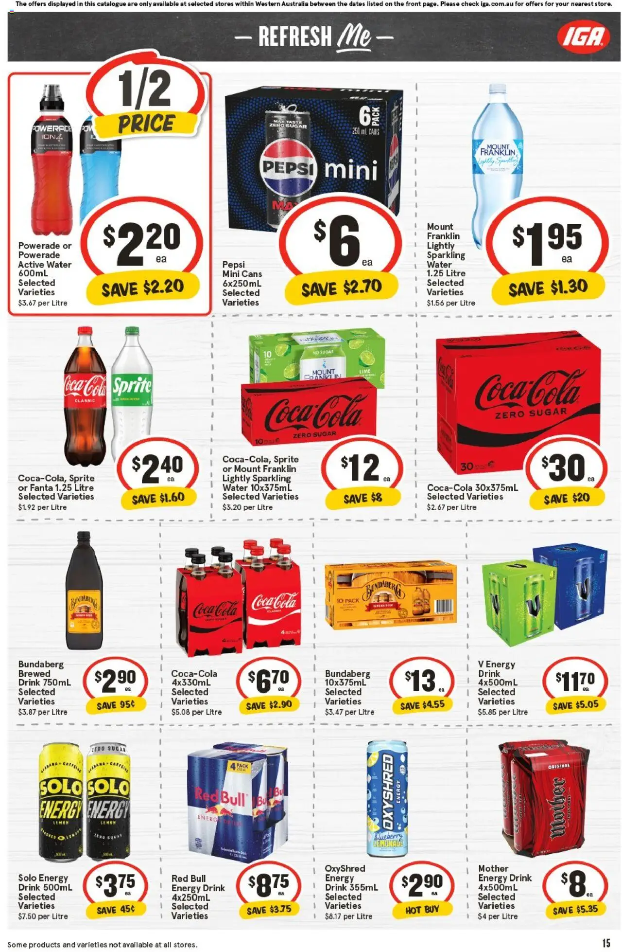 IGA catalogue - valid from 22.10.2025 | Page: 18 | Products: Pepsi, Water, Sugar, Lime