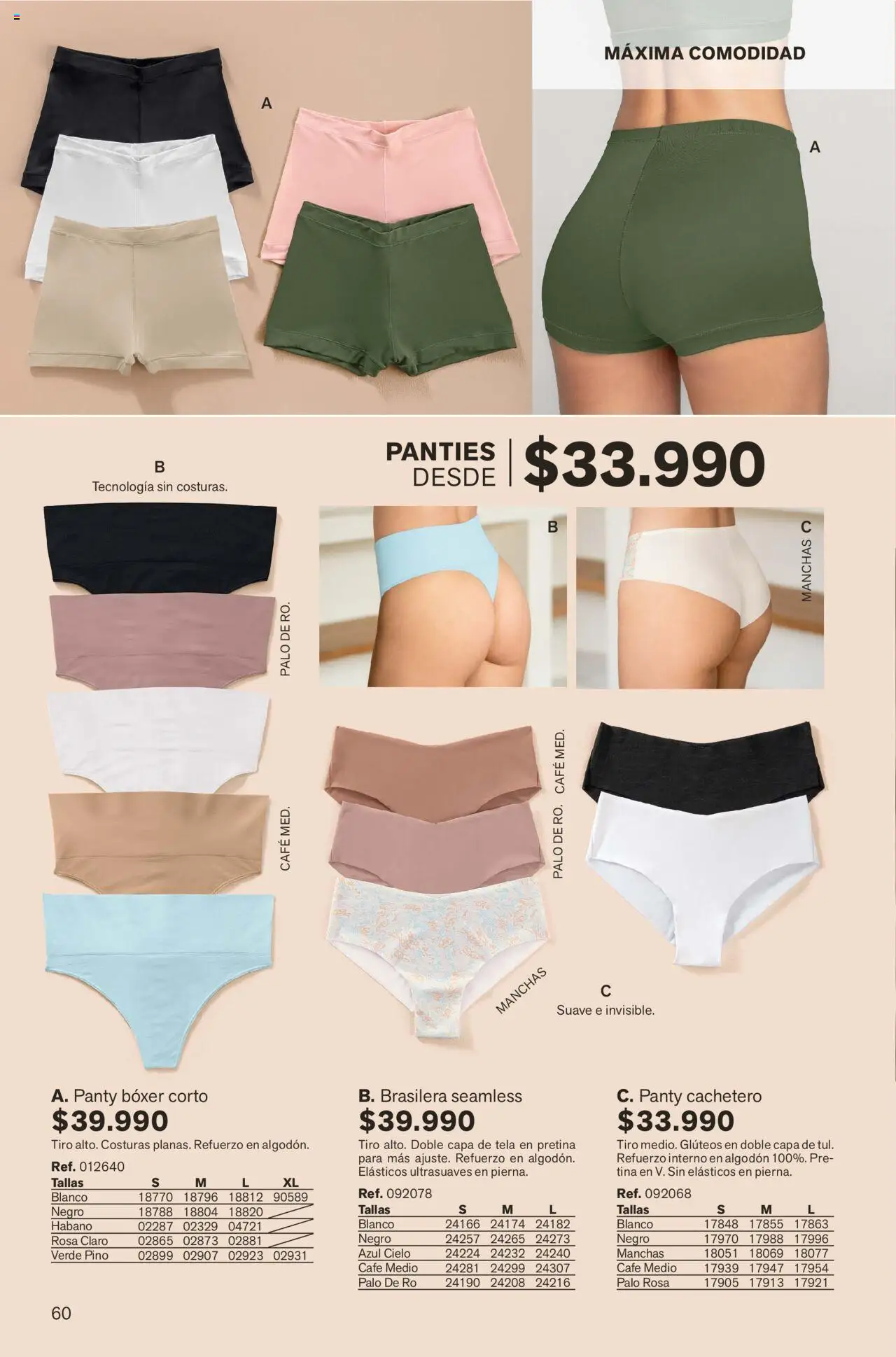 Leonisa revista - valida desde el 01.09.2025 | Página: 60 | Productos: Algodón, Cachetero, Café