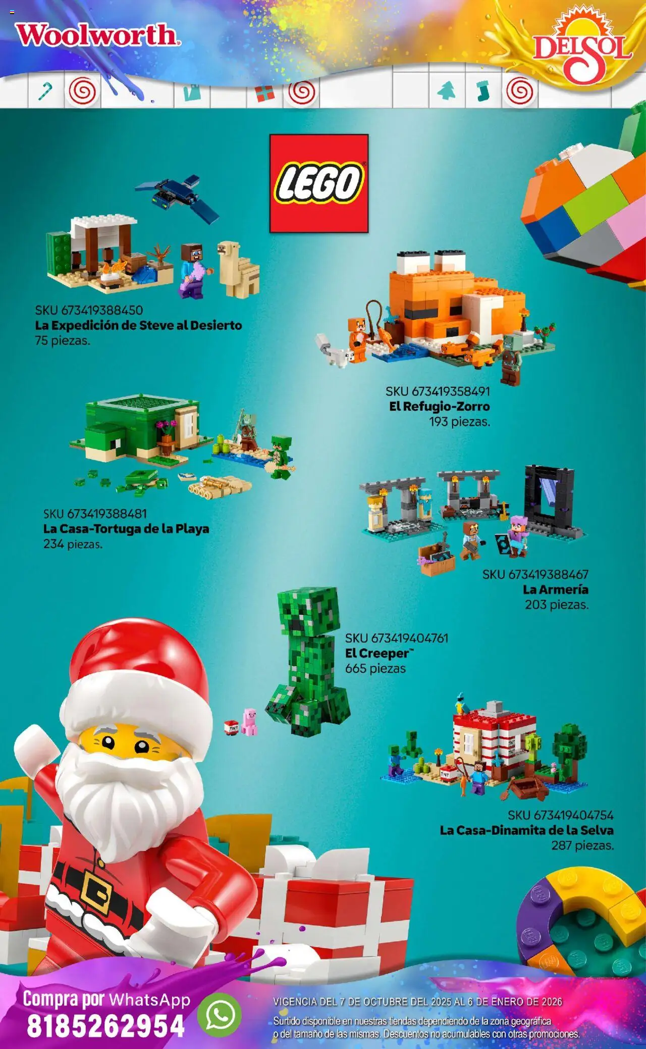 Nuevas ofertas de Del Sol y Woolworth válidas en toda la República Mexicana desde el 07.10.2025. ¡Encuentra las mejores ofertas en Del Sol y Woolworth - Catálogo Castillo Del Juguete! | Página: 132