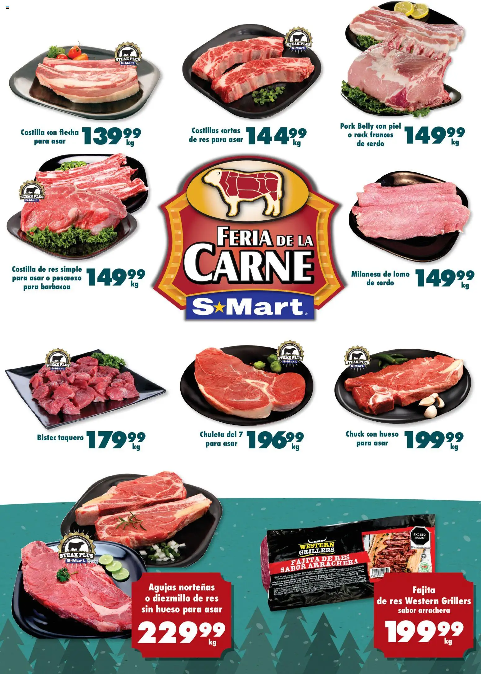 Nuevas ofertas de S-Mart válidas en toda la República Mexicana desde el 04.11.2025. ¡Encuentra las mejores ofertas en S-Mart folleto Ofertas de Feria Juárez! | Página: 4 | Productos: Milanesa, Cerdo, Res, Short